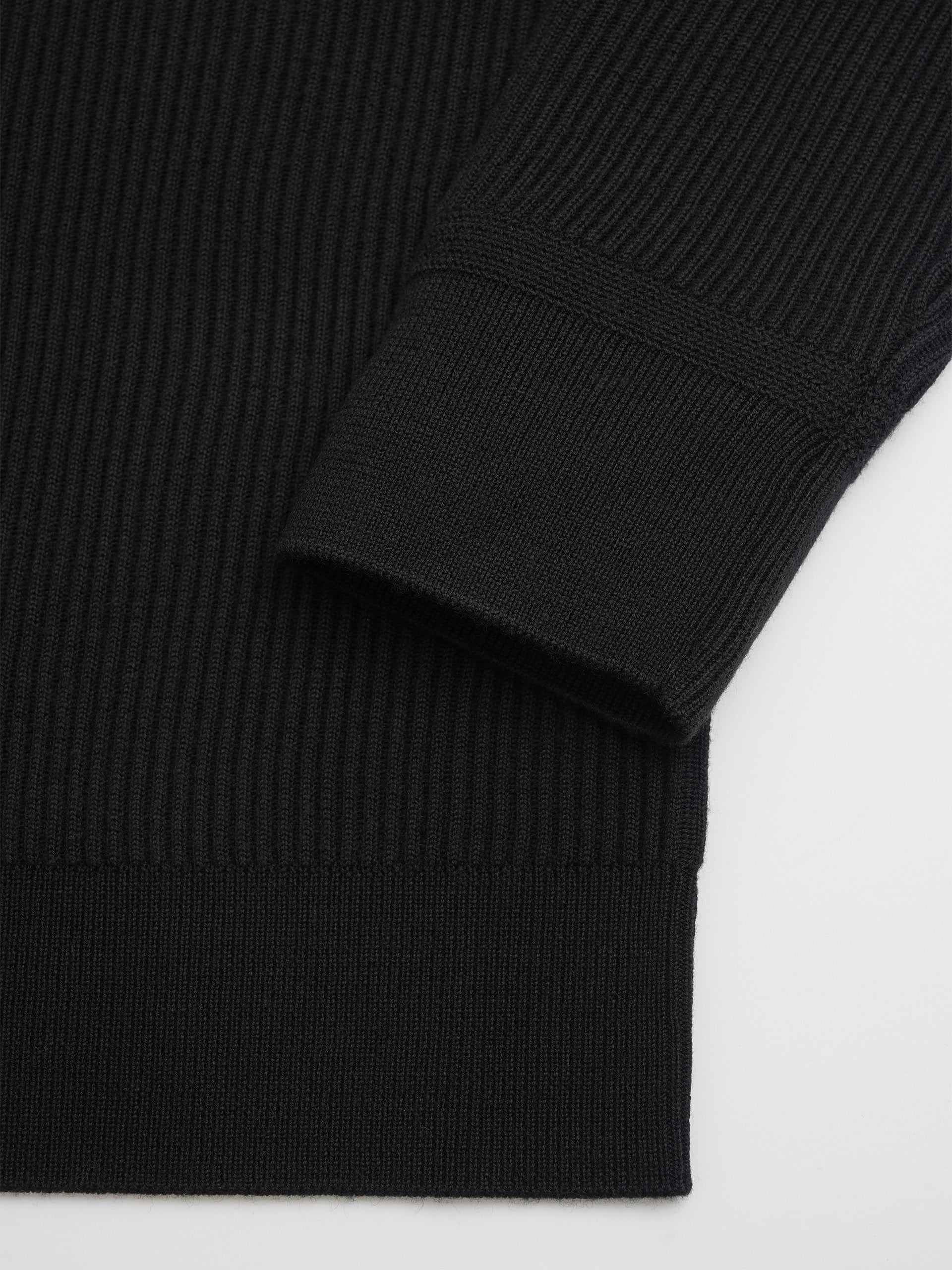 Stone Island – Gerippte Strickjacke mit Logo-Patch für Herren Schwarz - Black