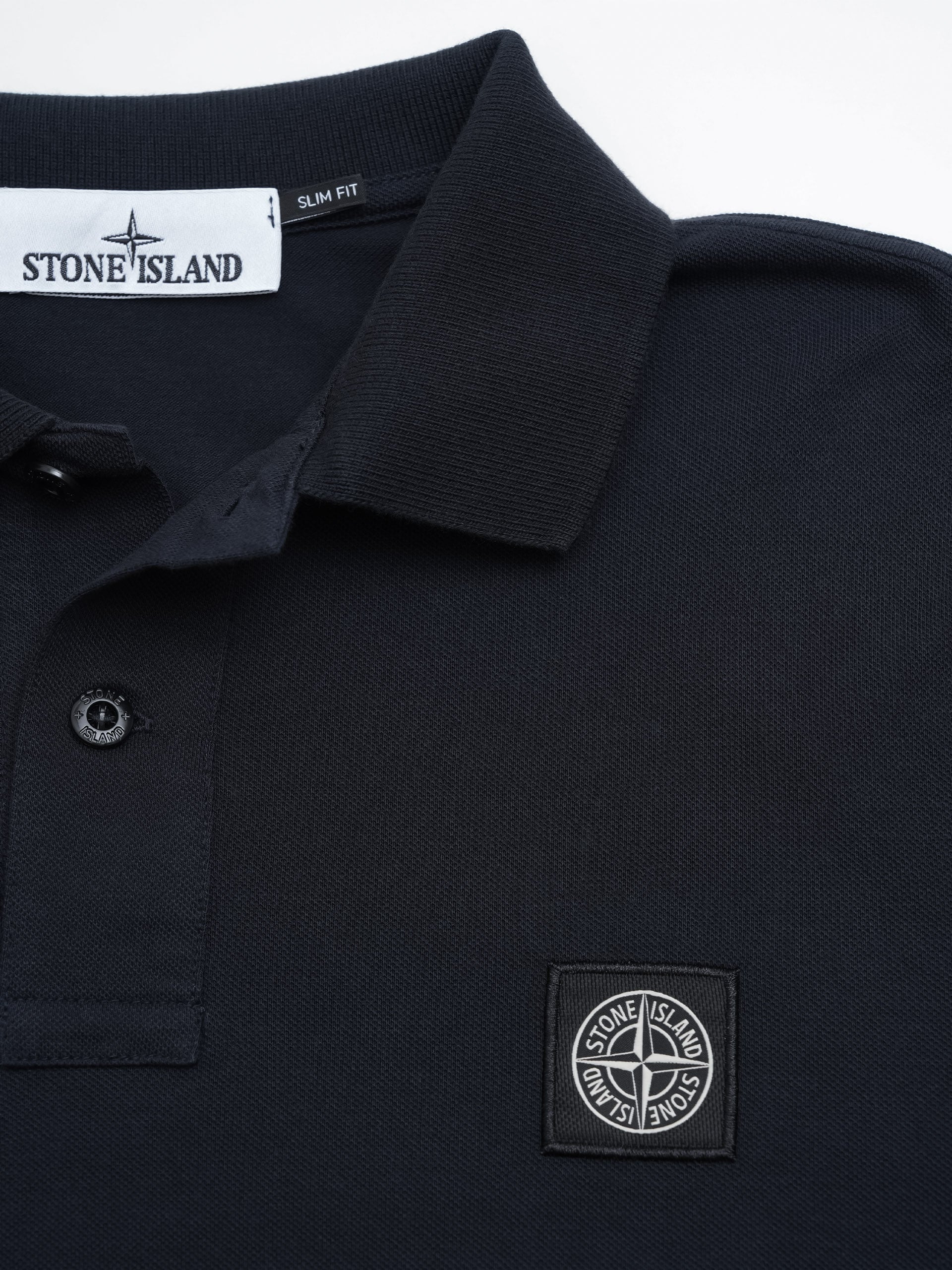 Stone Island – Poloshirt mit Kompass-Patch für Herren Navyblau - Navy blue