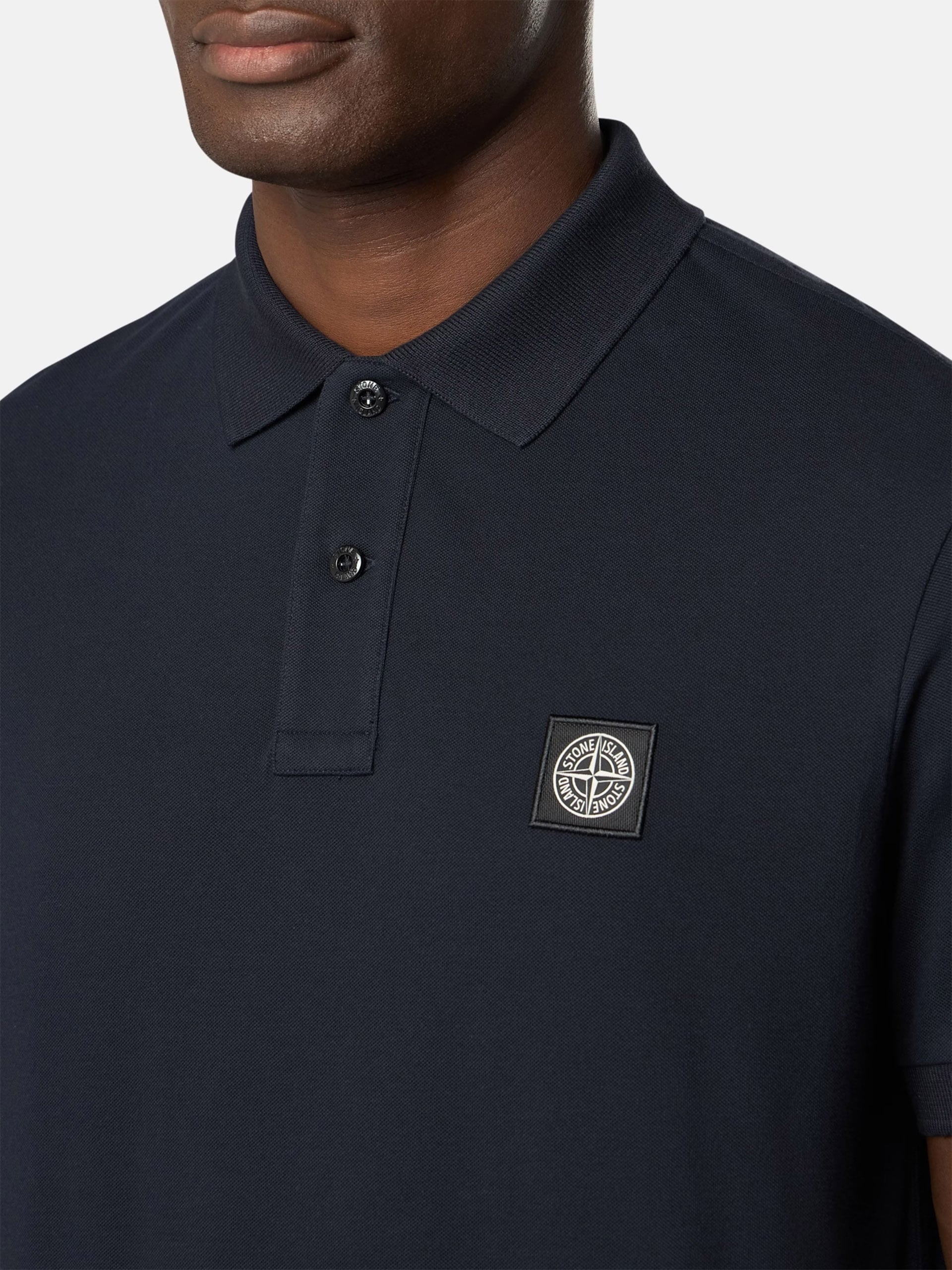 Stone Island – Poloshirt mit Kompass-Patch für Herren Navyblau - Navy blue