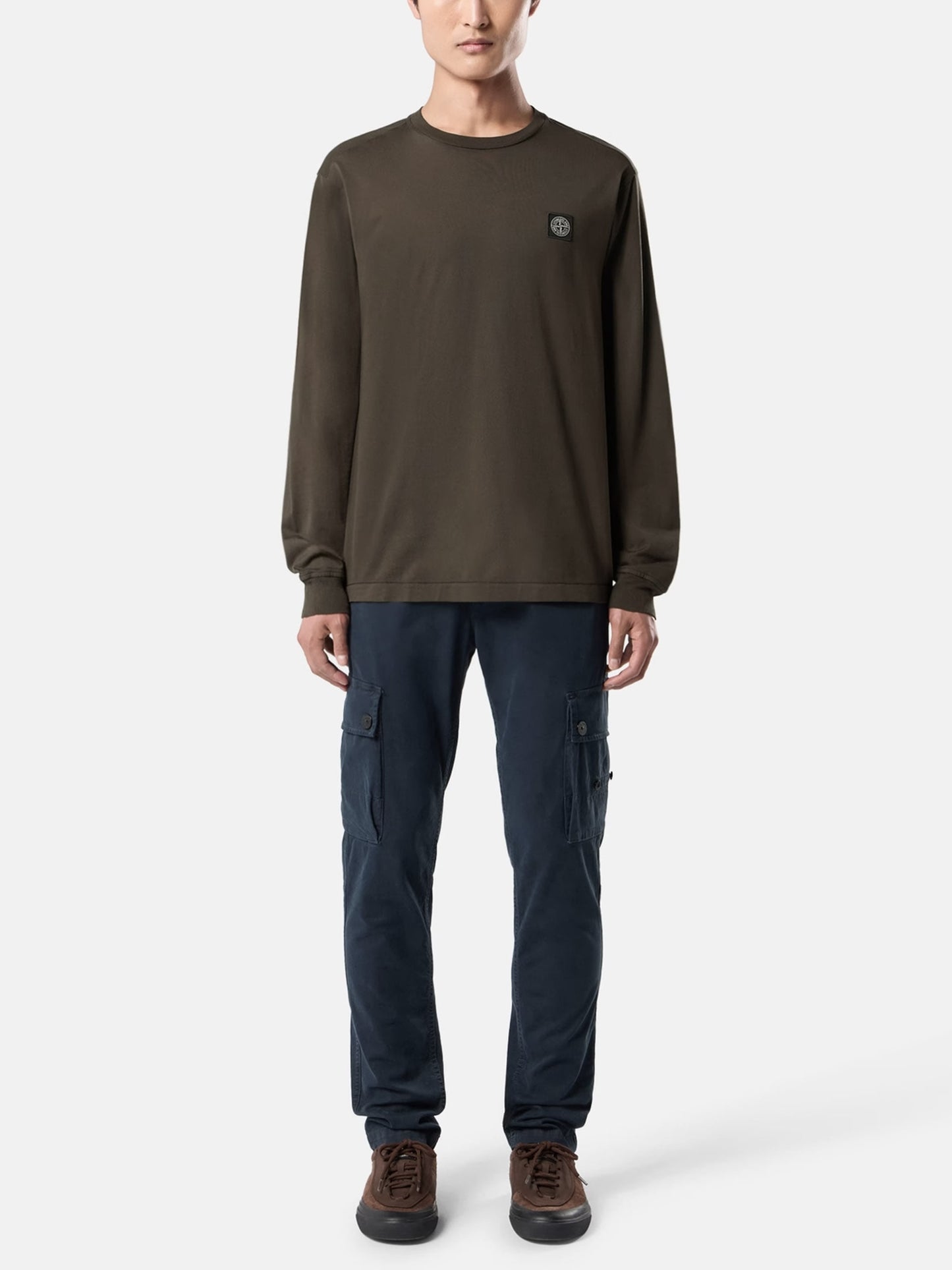 STONE ISLAND - Longsleeve-T-Shirt mit Kompass-Patch für Herren