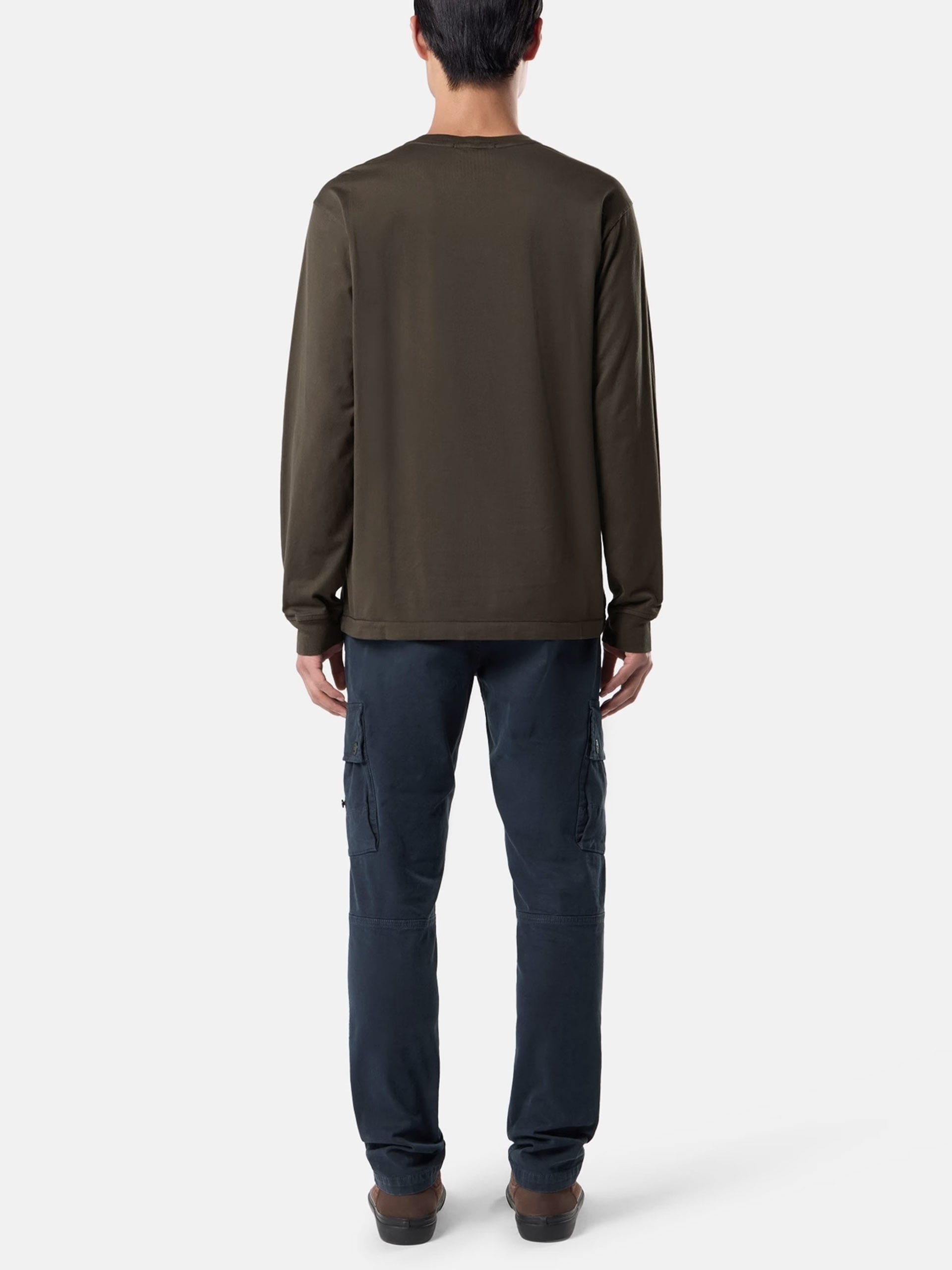 STONE ISLAND - Longsleeve-T-Shirt mit Kompass-Patch für Herren