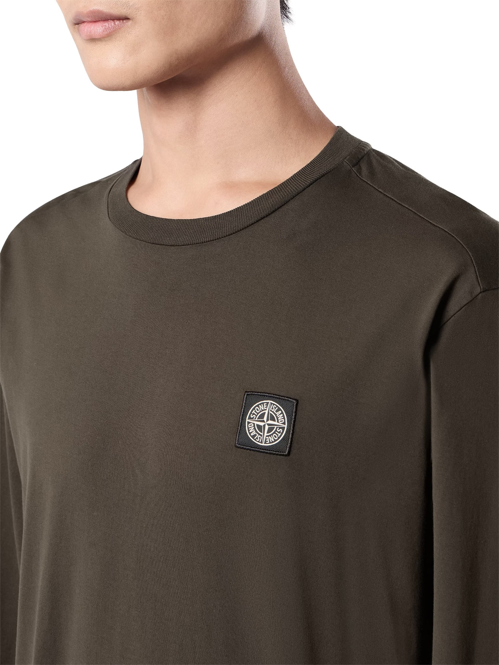 STONE ISLAND - Longsleeve-T-Shirt mit Kompass-Patch für Herren