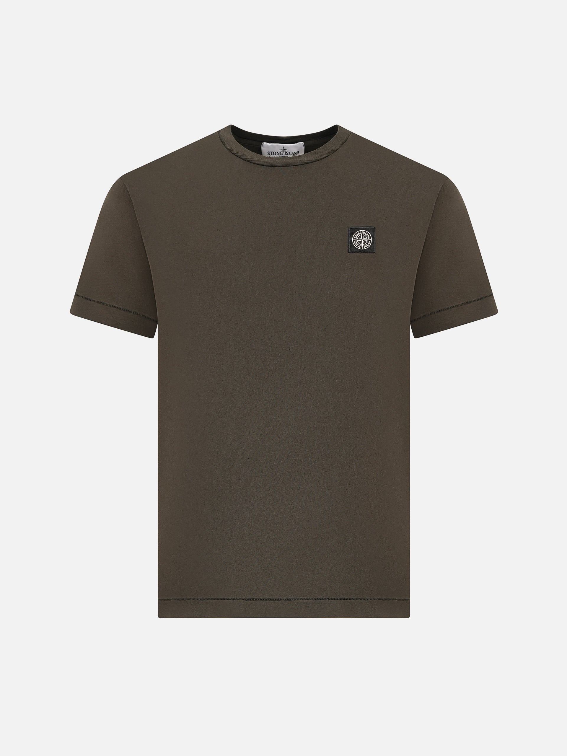 STONE ISLAND - Basic-T-Shirt mit Kompass-Patch für Herren