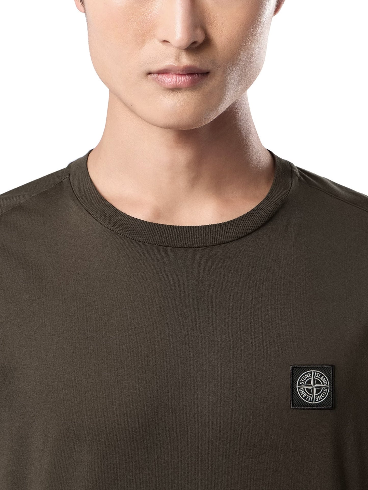 STONE ISLAND - Basic-T-Shirt mit Kompass-Patch für Herren