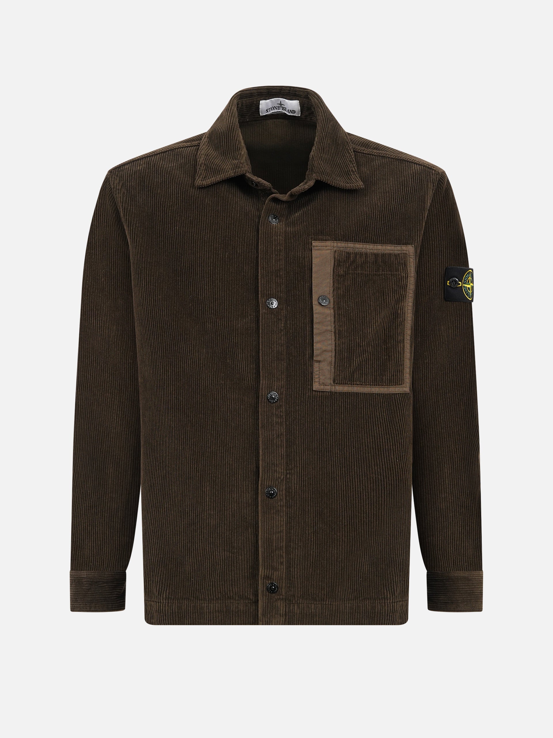STONE ISLAND - Cord-Overshirt mit Kompass-Patch für Herren