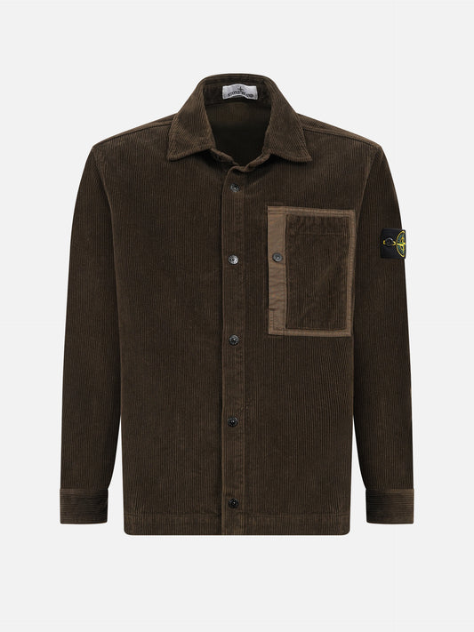 STONE ISLAND - Cord-Overshirt mit Kompass-Patch für Herren