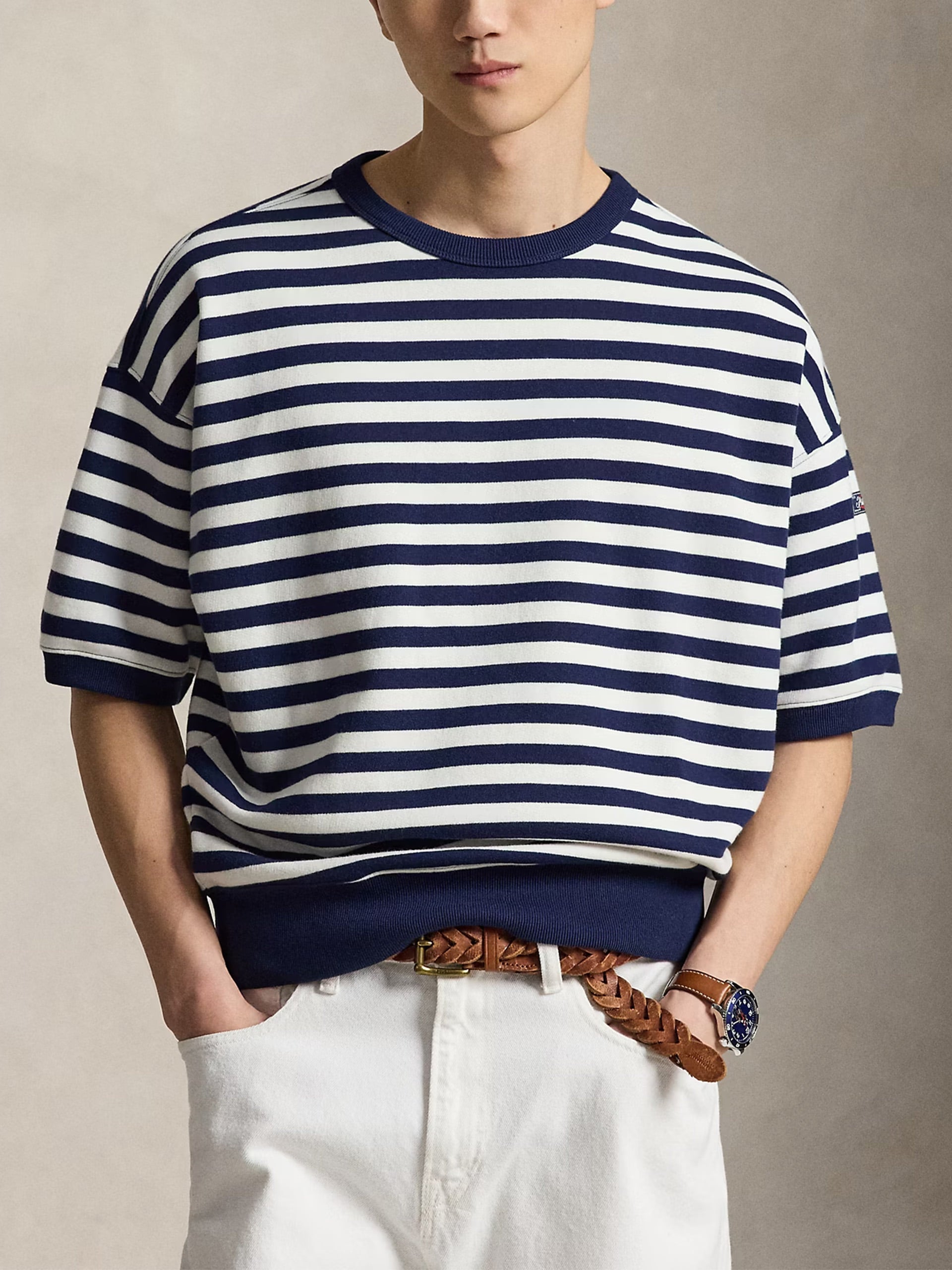 POLO RALPH LAUREN - Kurzarm-Sweatshirt mit Streifen für Herren