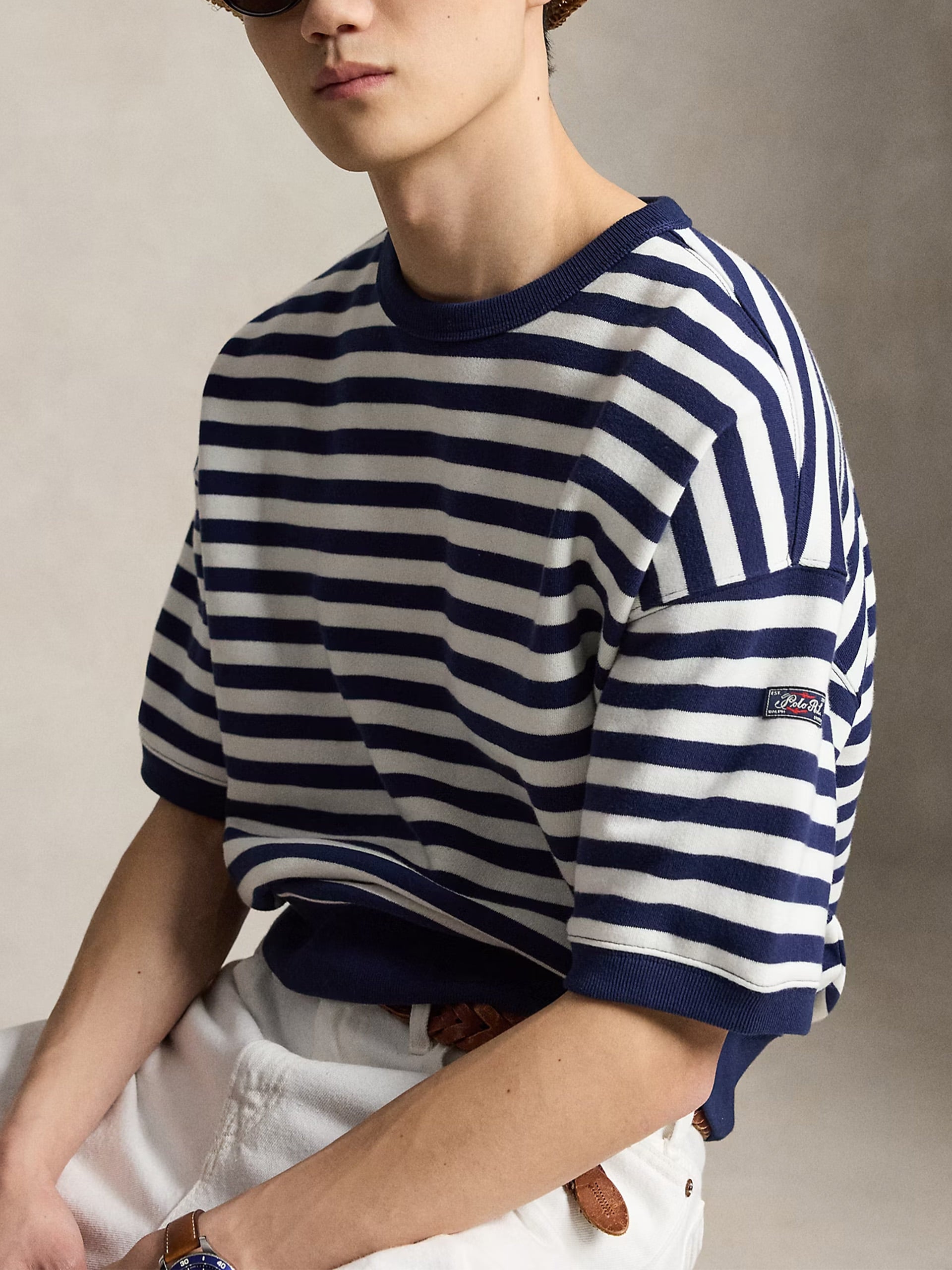POLO RALPH LAUREN - Kurzarm-Sweatshirt mit Streifen für Herren