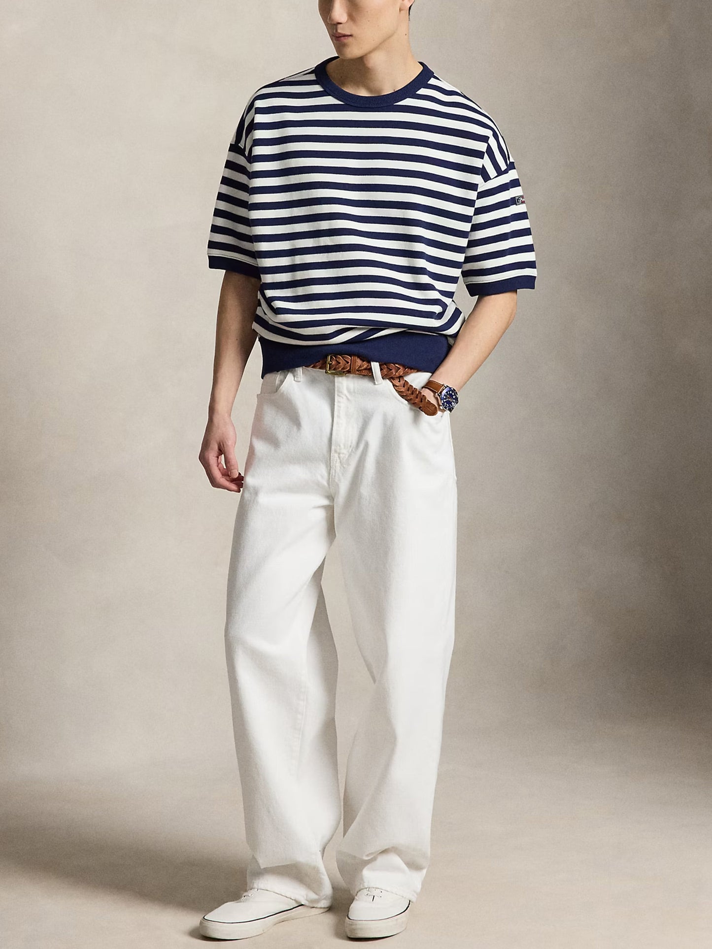 POLO RALPH LAUREN - Kurzarm-Sweatshirt mit Streifen für Herren