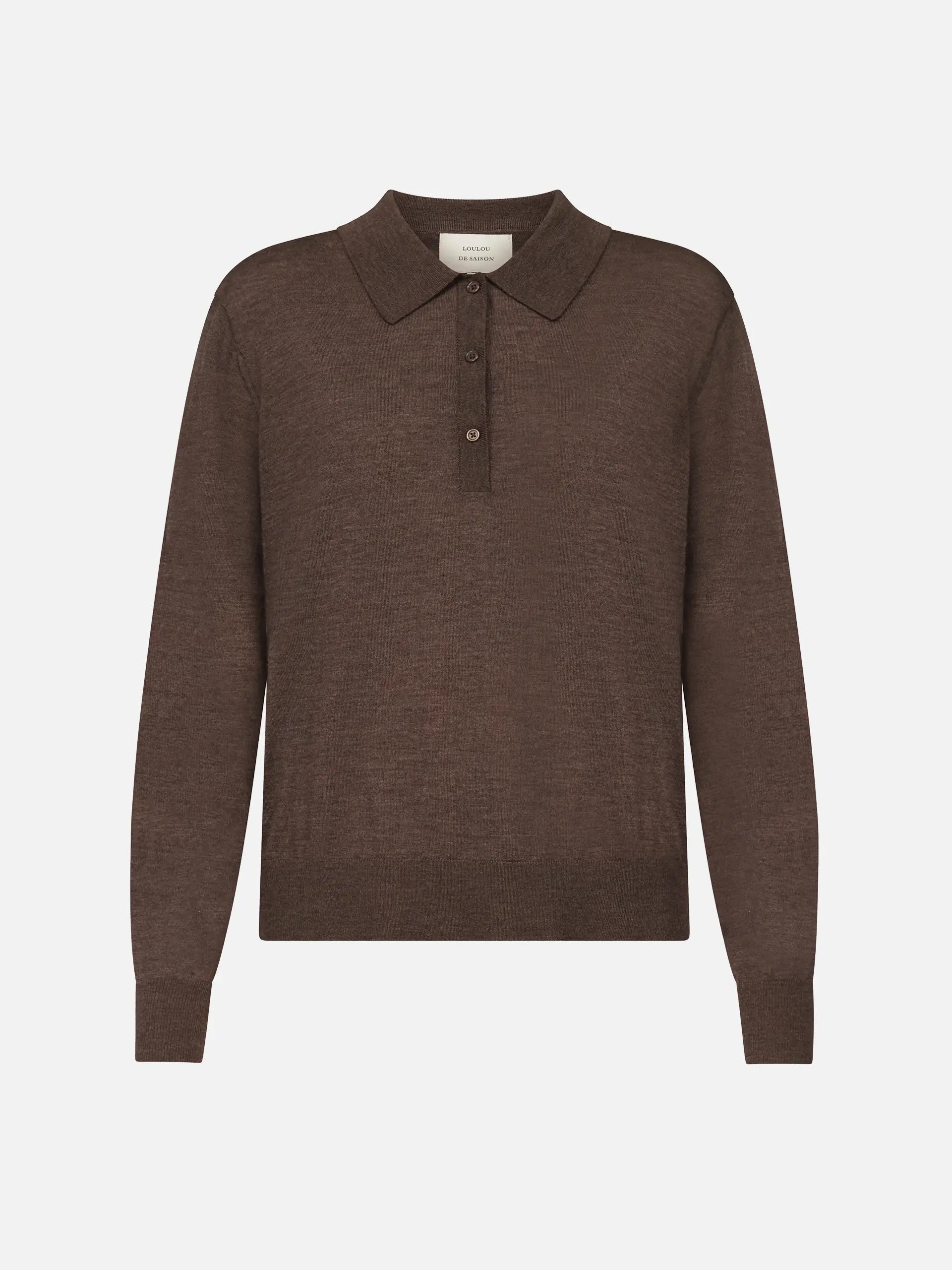 Loulou De Saison – Polo-Top Miles aus Kaschmir für Damen Braun - Brown