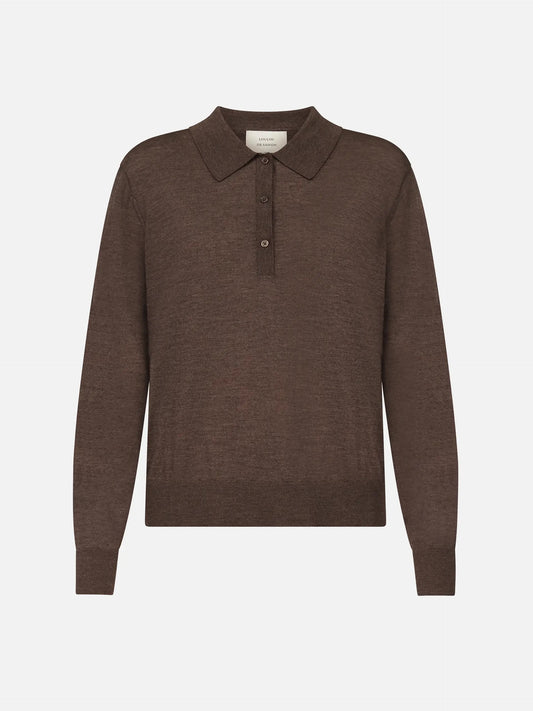 Loulou De Saison – Polo-Top Miles aus Kaschmir für Damen Braun - Brown