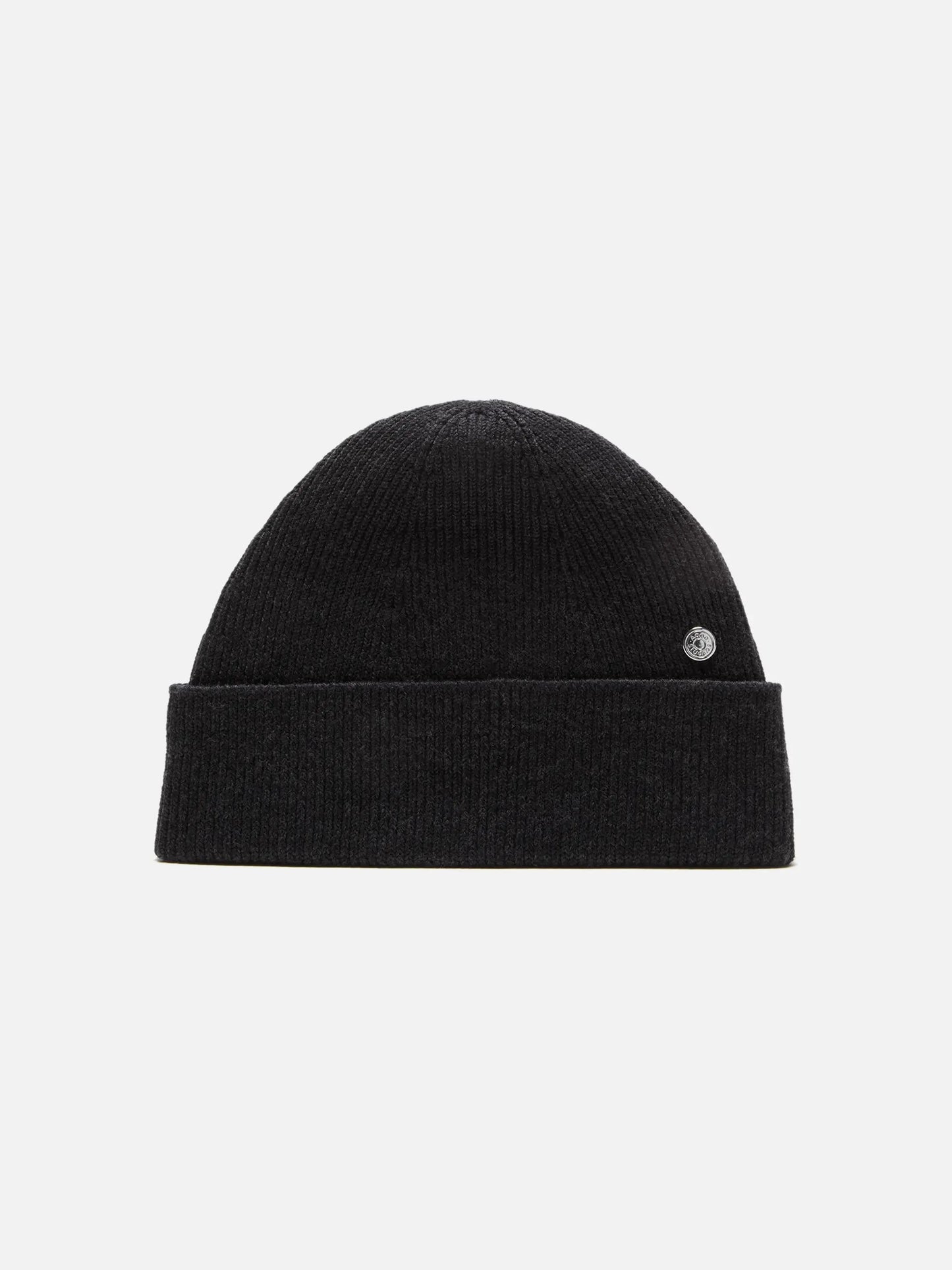 Beanie aus Wolle mit Logo-Niete
