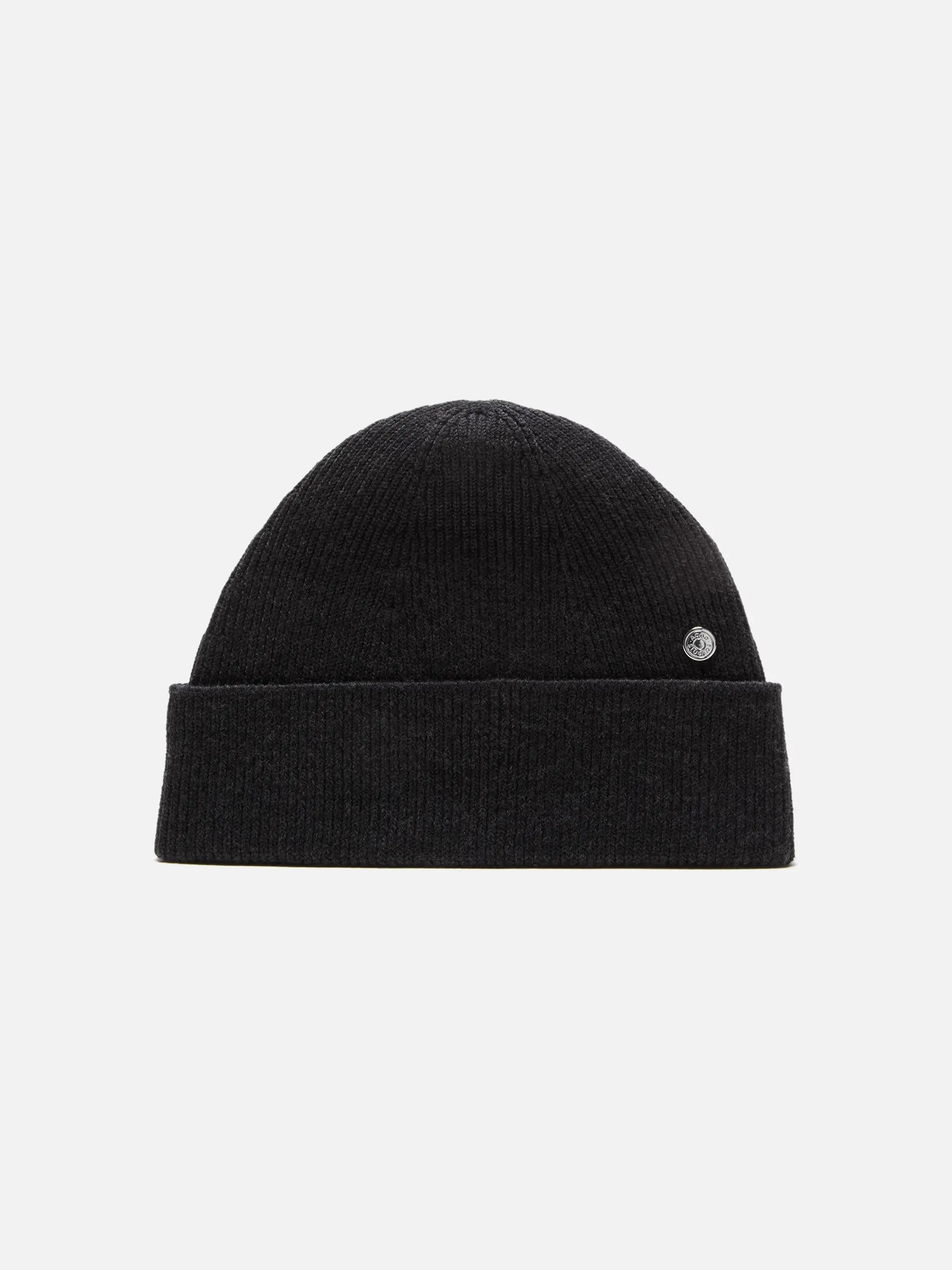 Beanie aus Wolle mit Logo-Niete