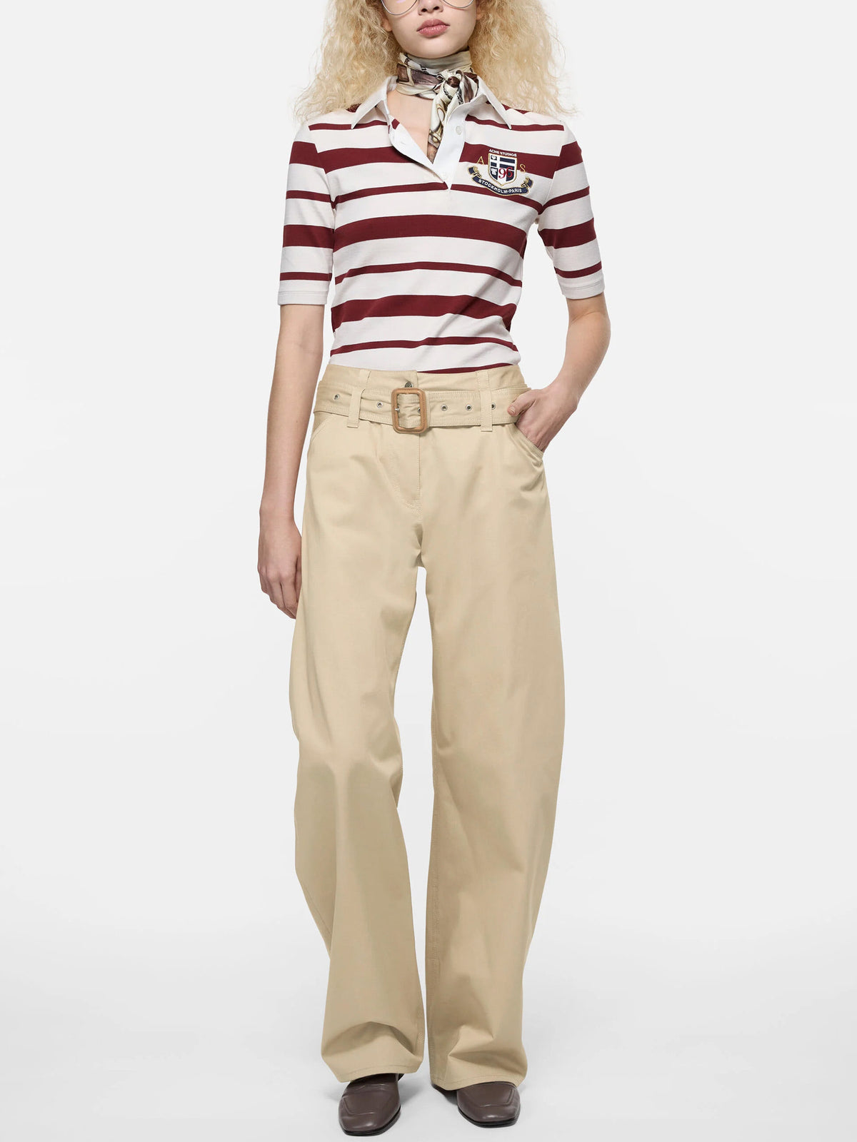 ACNE STUDIOS - Twill-Hose mit Gürtel für Damen