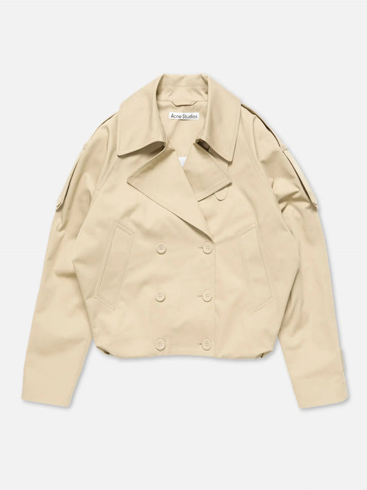 Kurzer Trenchcoat aus Twill für Damen