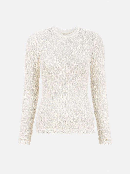 Isabel Marant – Top Brany aus Stretch-Spitze für Damen Weiß - White