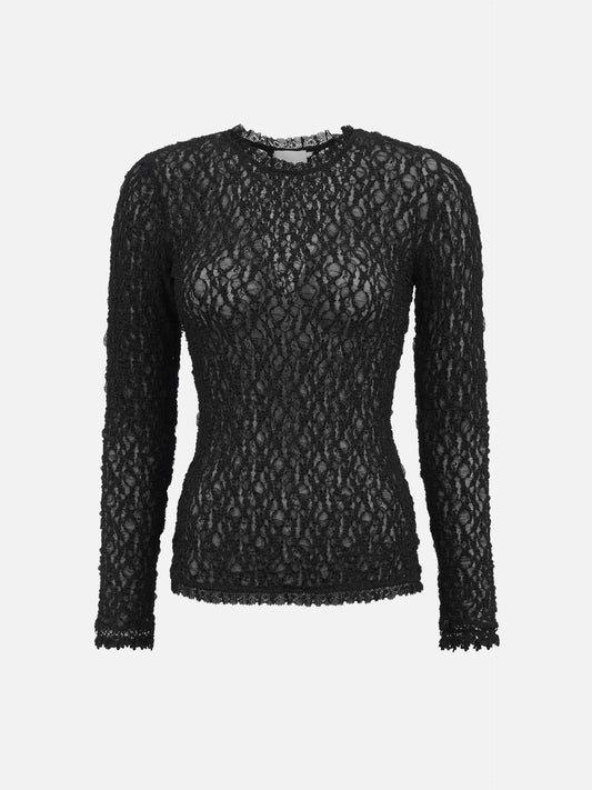 Isabel Marant – Top Brany aus Stretch-Spitze für Damen Schwarz - Black