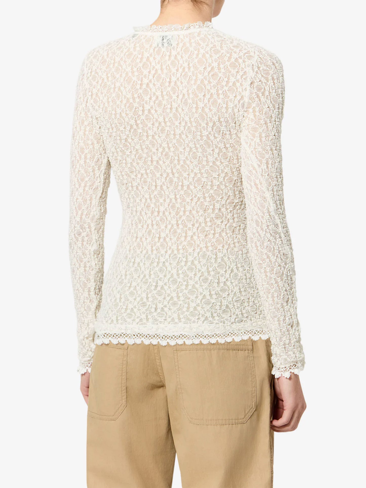 Isabel Marant – Top Brany aus Stretch-Spitze für Damen Weiß - White