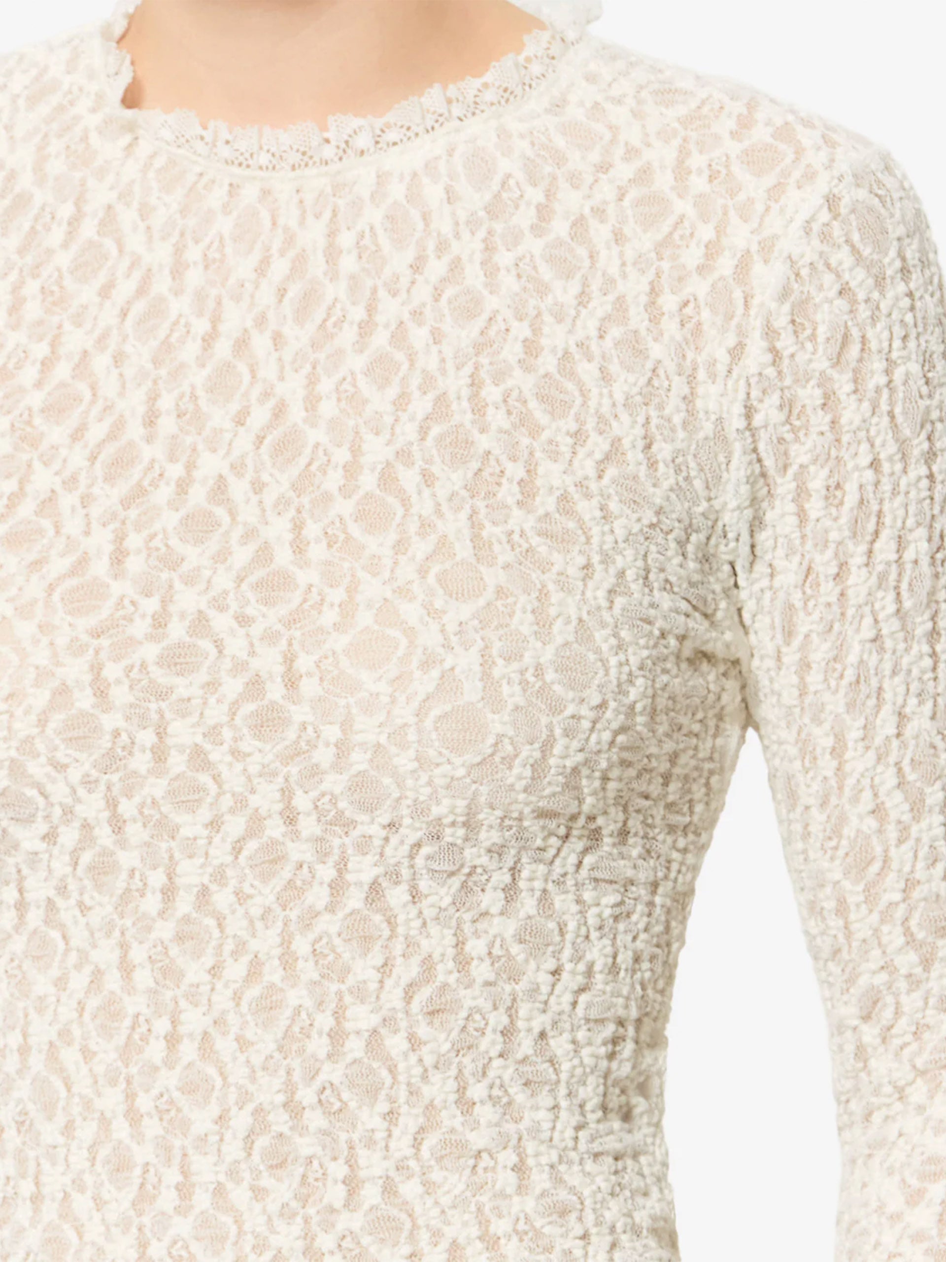 Isabel Marant – Top Brany aus Stretch-Spitze für Damen Weiß - White