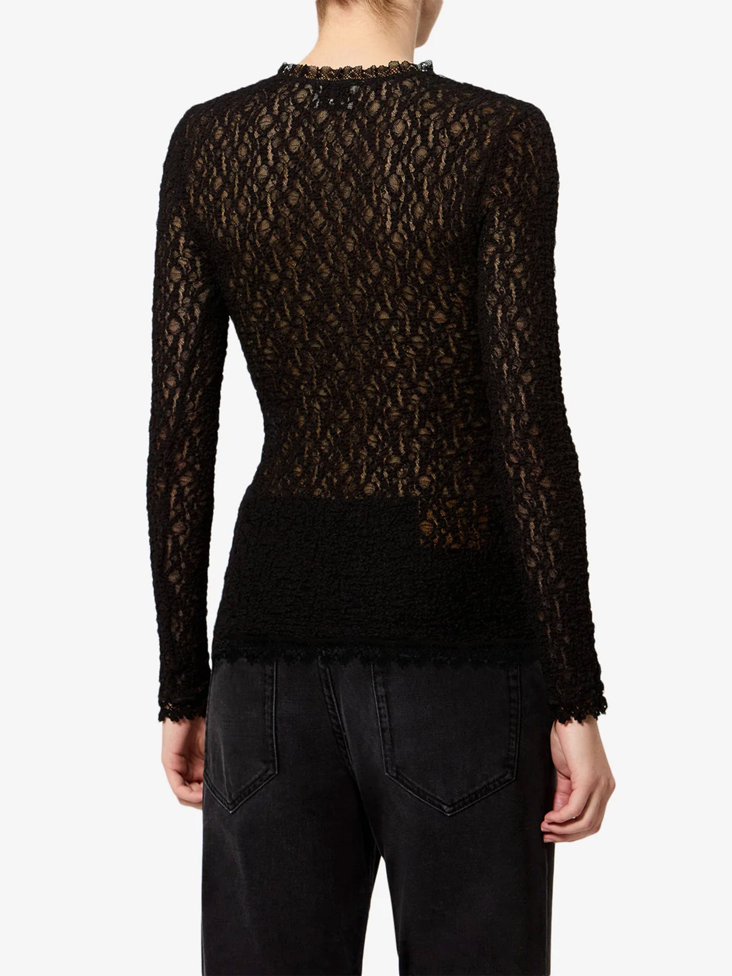 Isabel Marant – Top Brany aus Stretch-Spitze für Damen Schwarz - Black