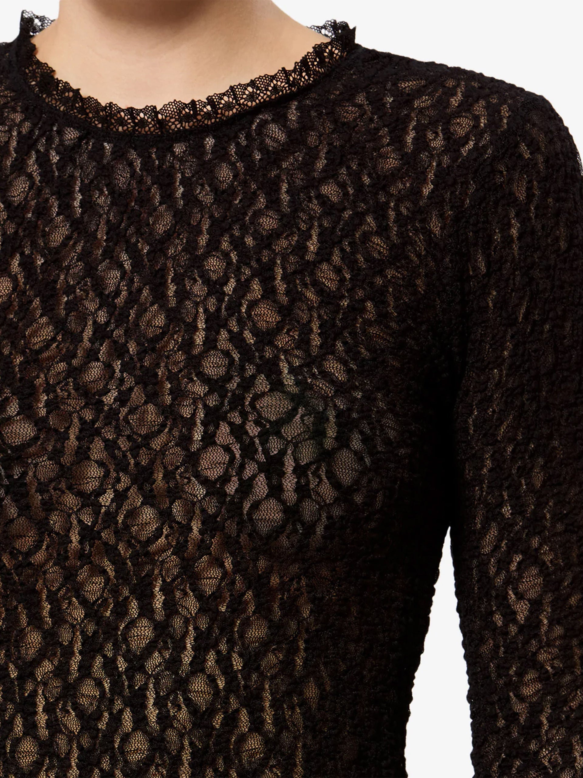 Isabel Marant – Top Brany aus Stretch-Spitze für Damen Schwarz - Black