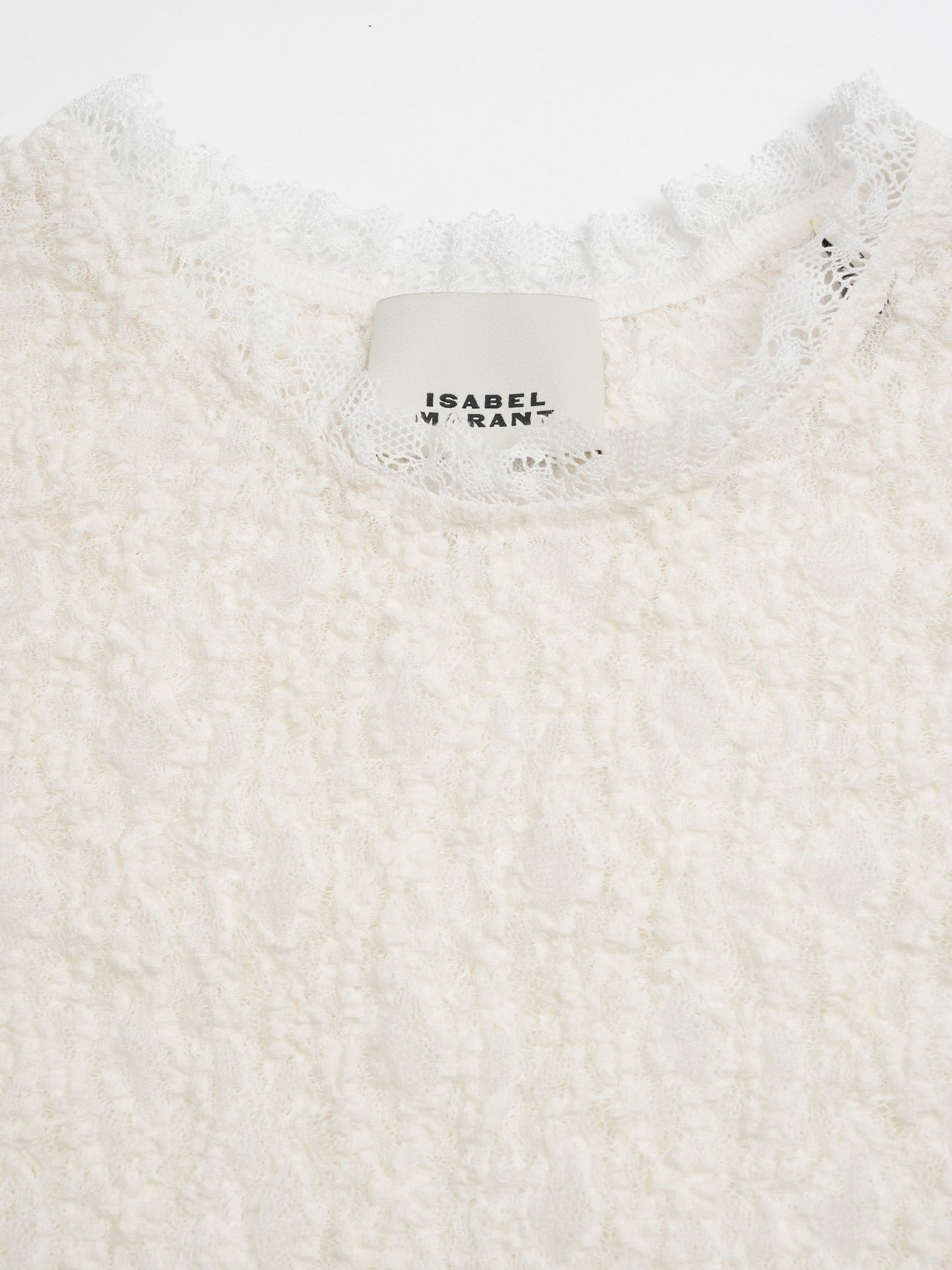 Isabel Marant – Top Brany aus Stretch-Spitze für Damen Weiß - White