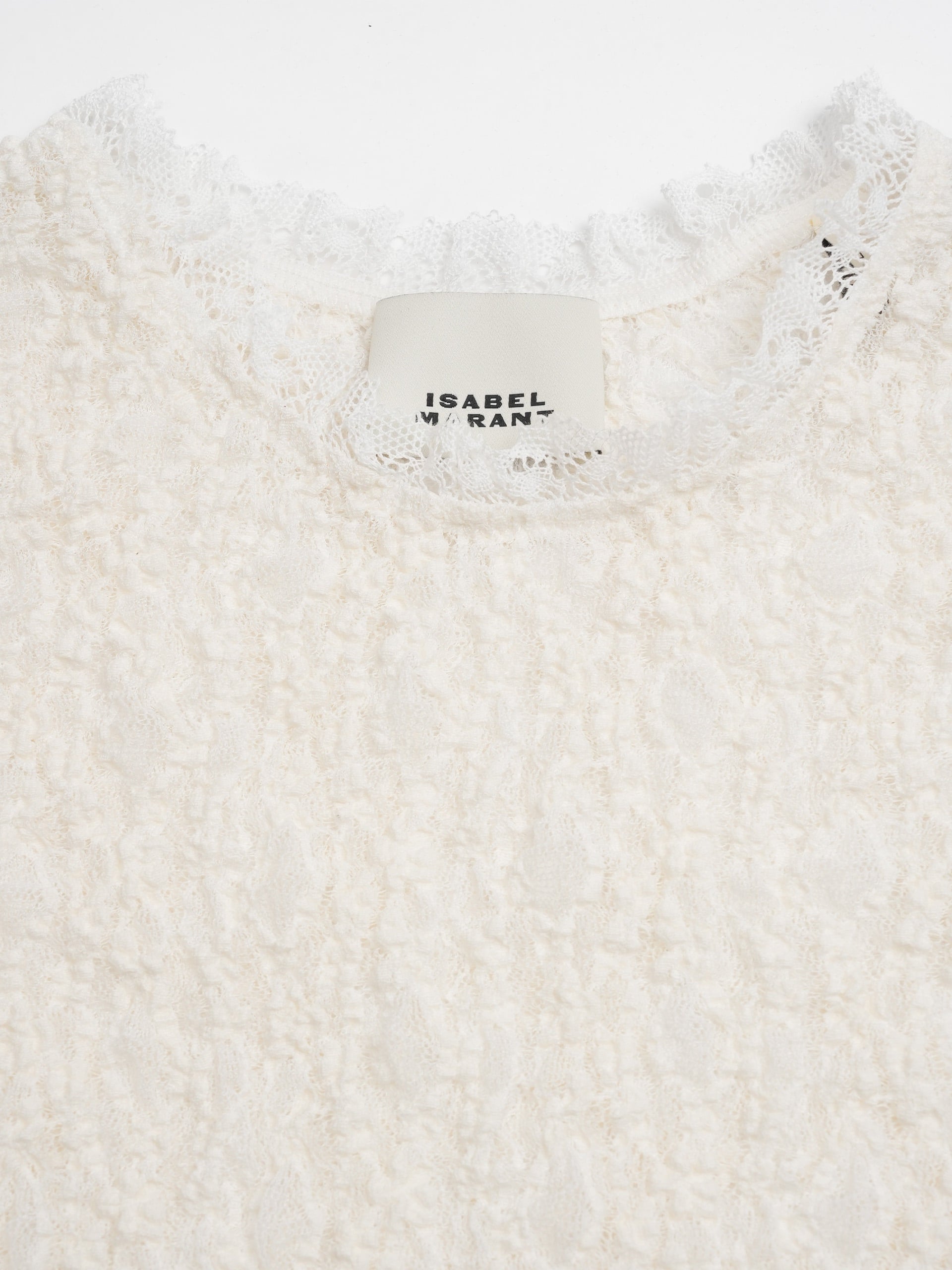 Isabel Marant – Top Brany aus Stretch-Spitze für Damen Weiß - White