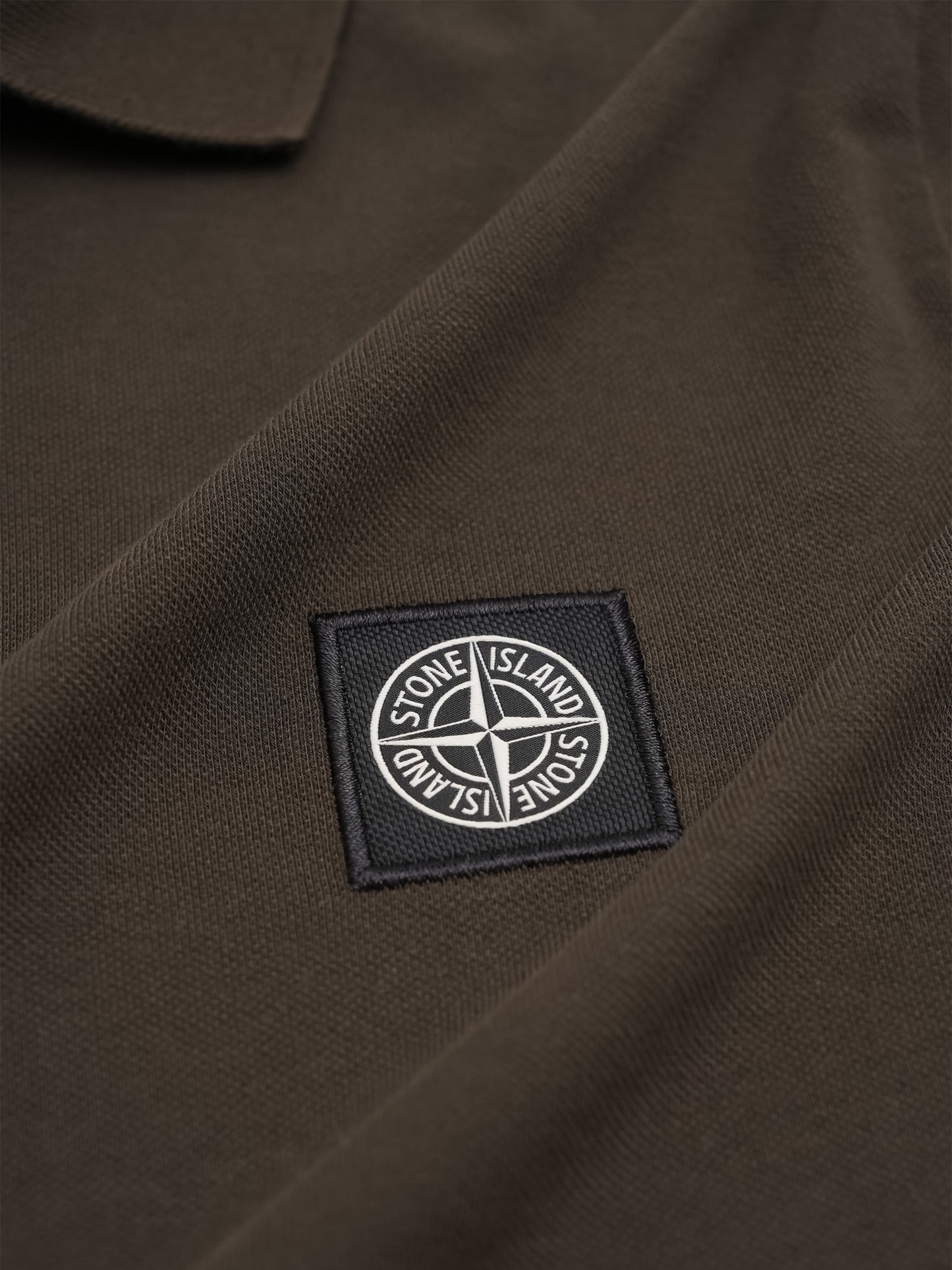 Stone Island – Poloshirt mit Kompass-Patch für Herren Grau-Braun - Brown