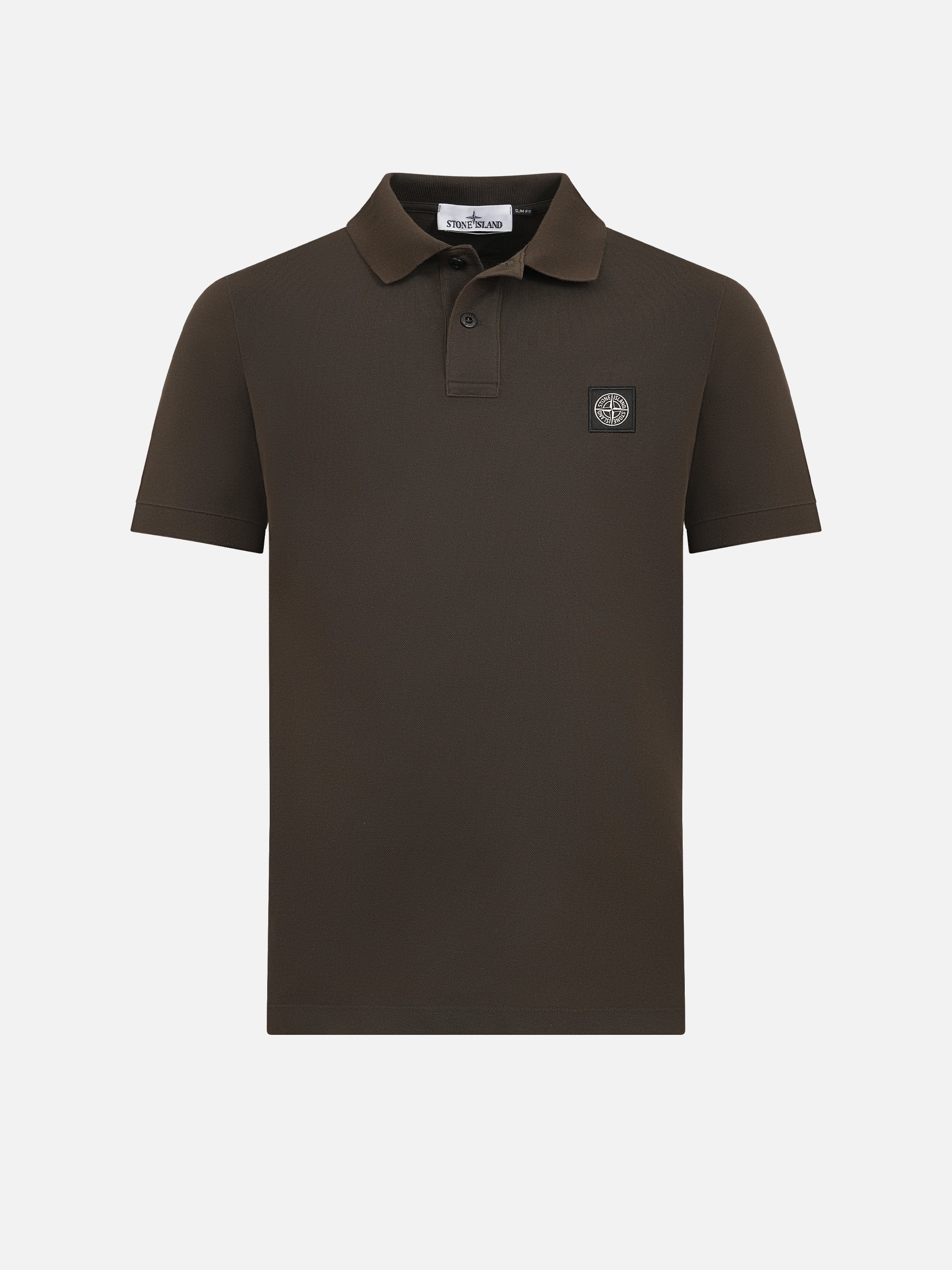 Stone Island – Poloshirt mit Kompass-Patch für Herren Grau-Braun - Brown