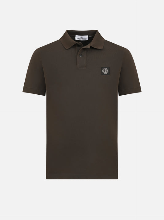 Stone Island – Poloshirt mit Kompass-Patch für Herren Grau-Braun - Brown