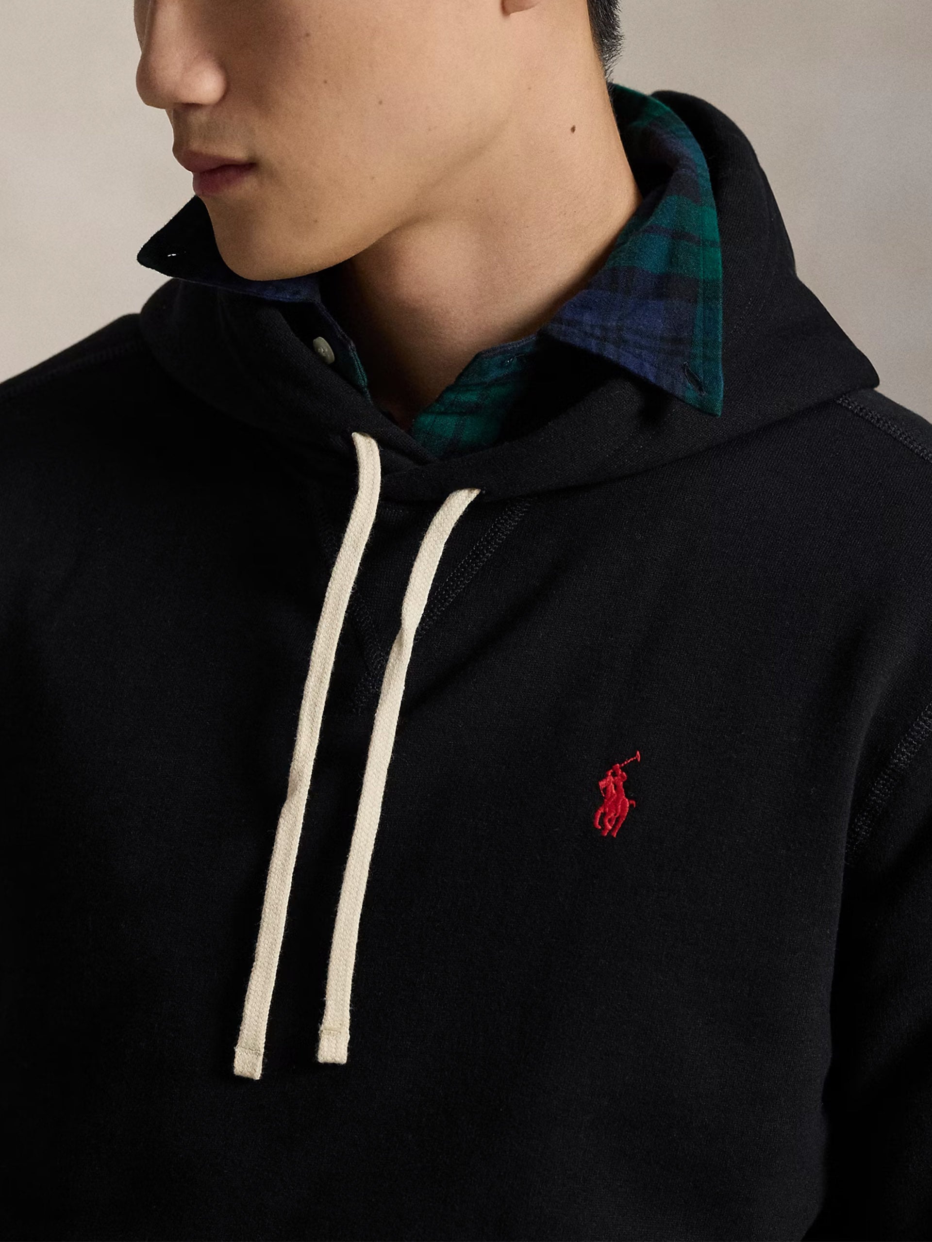 Fleece-Hoodie mit Logo für Herren