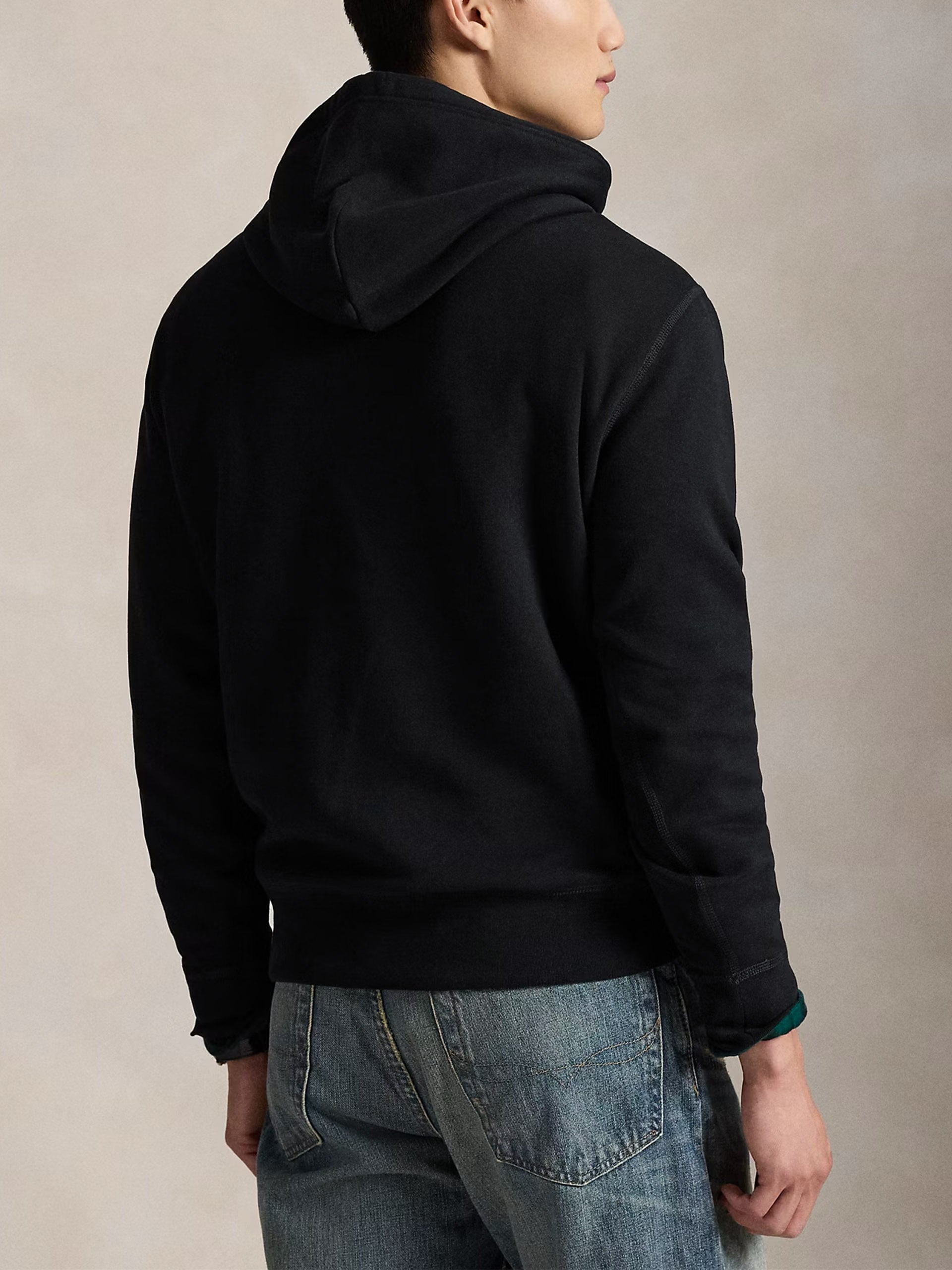 Fleece-Hoodie mit Logo für Herren
