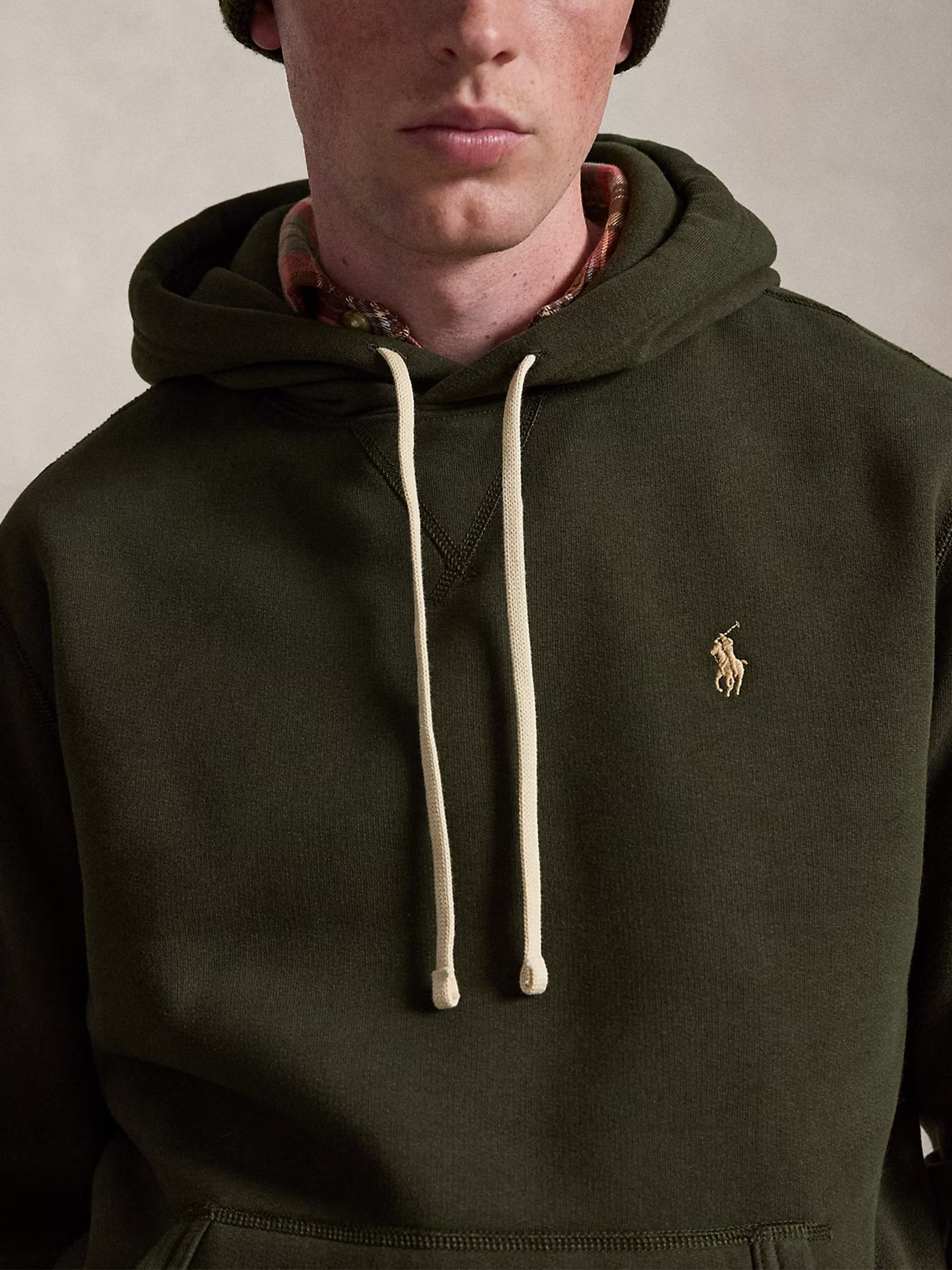 Fleece-Hoodie mit Logo für Herren