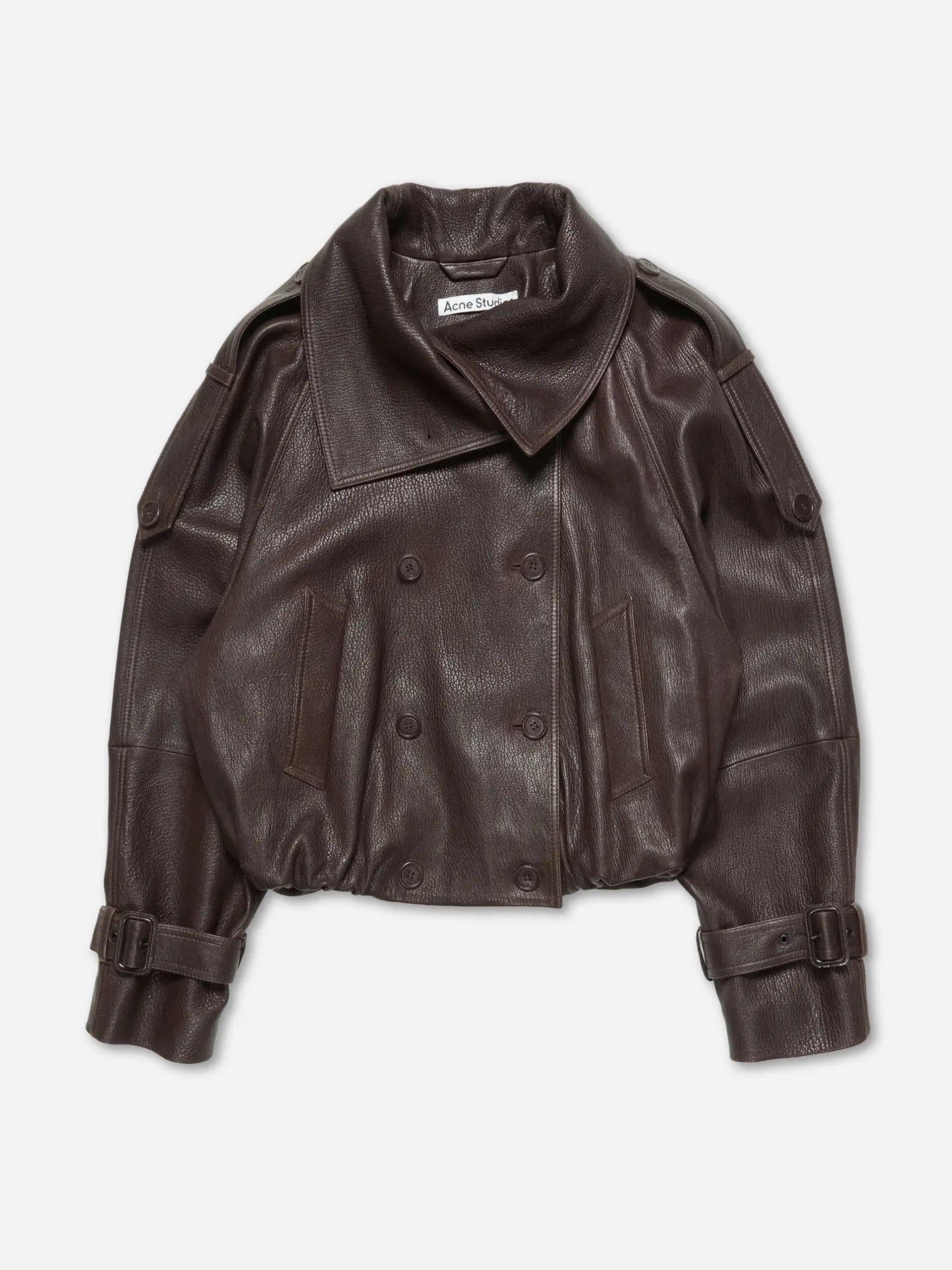 ACNE STUDIOS - Kurzer Trenchcoat aus Leder für Damen