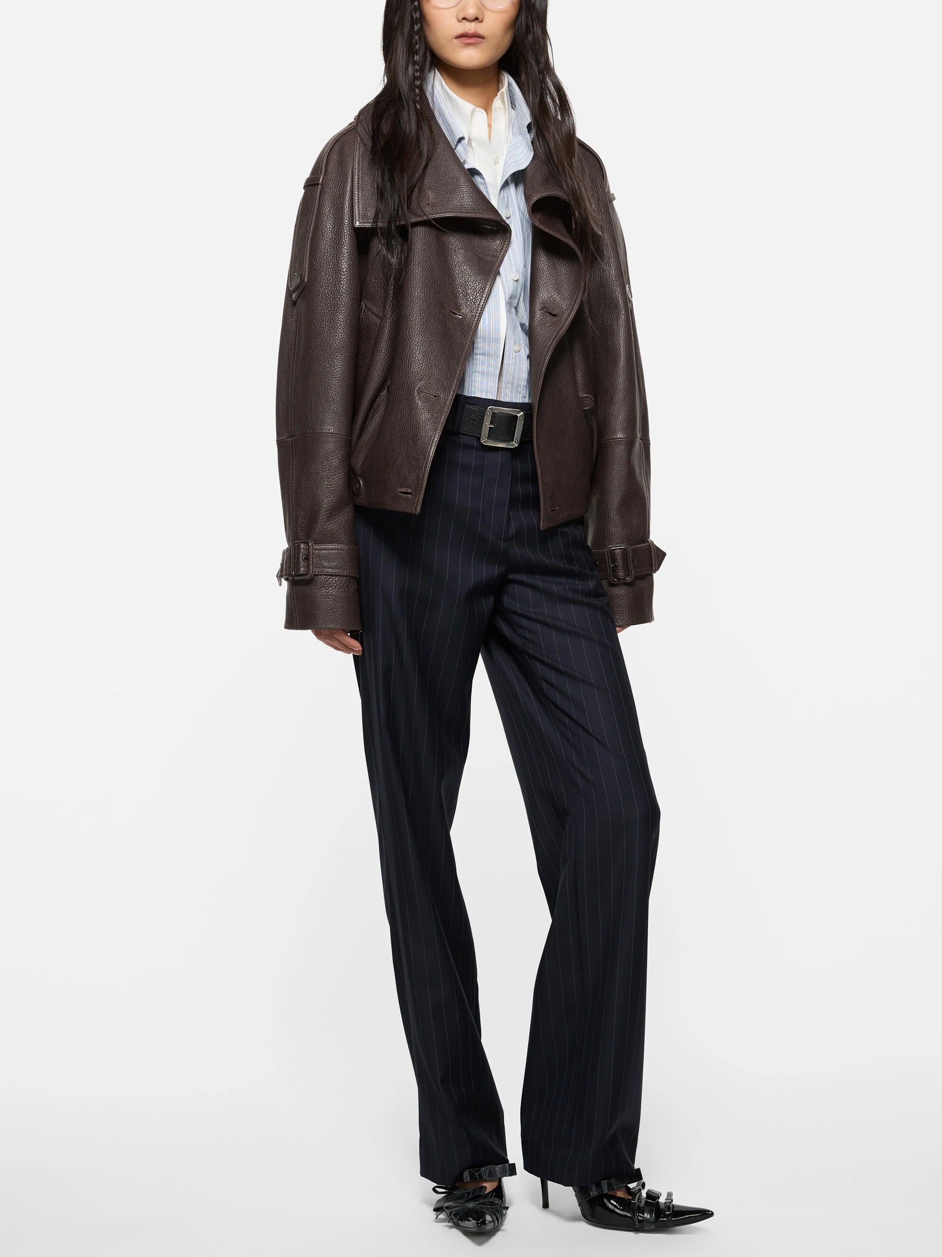 ACNE STUDIOS - Kurzer Trenchcoat aus Leder für Damen