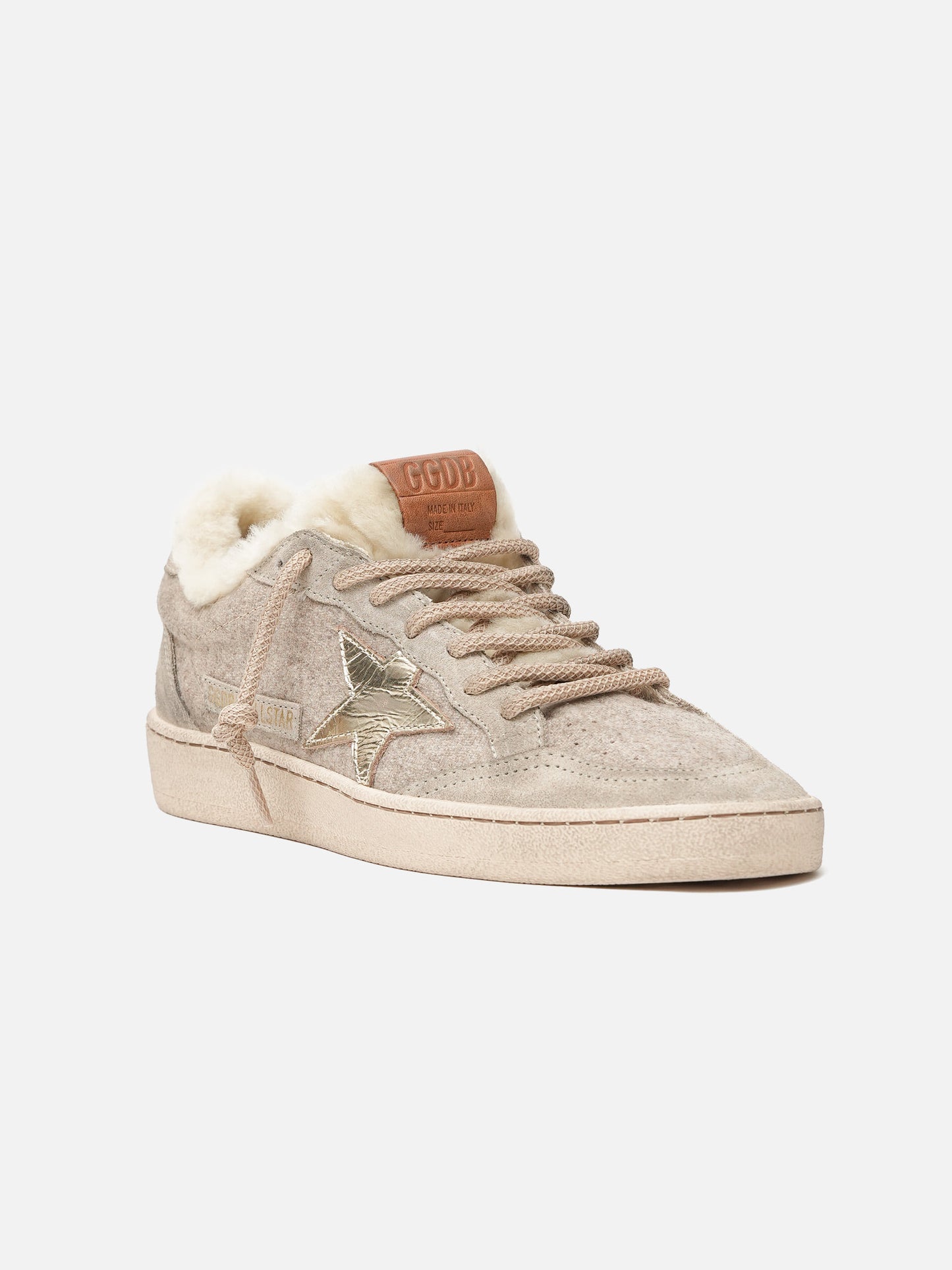 GOLDEN GOOSE - Sneakers Ball Star mit Shearling für Damen