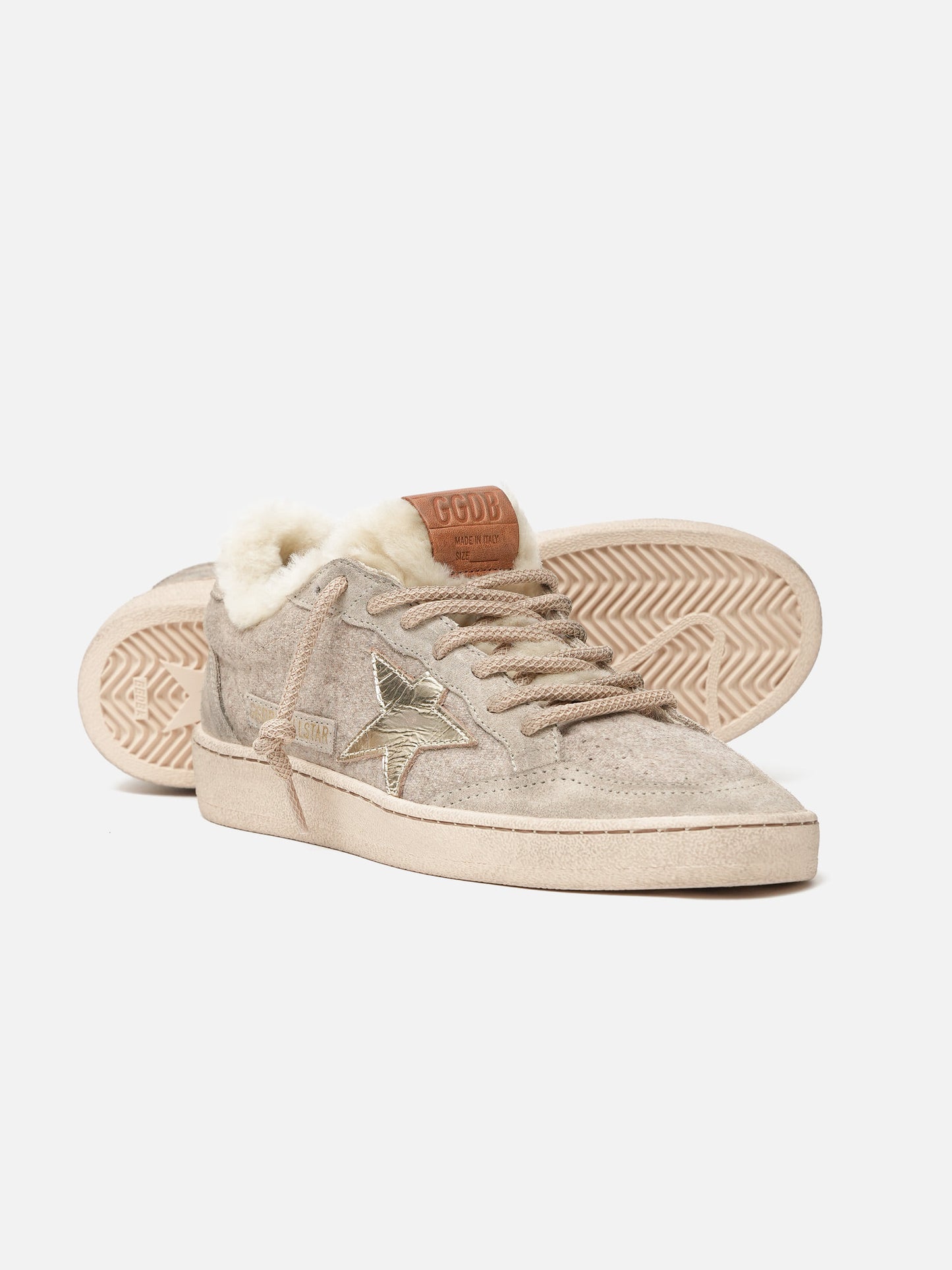GOLDEN GOOSE - Sneakers Ball Star mit Shearling für Damen