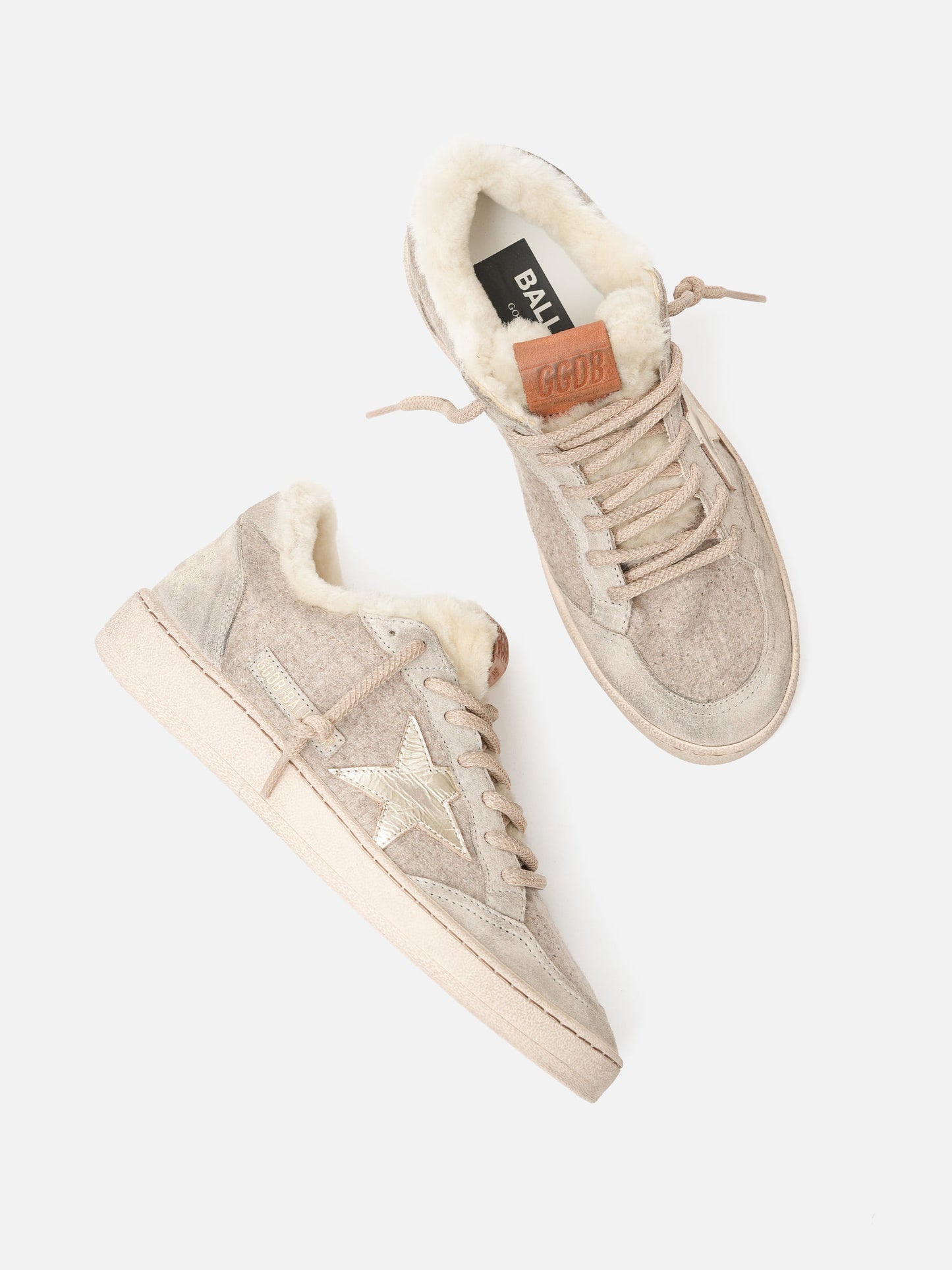 GOLDEN GOOSE - Sneakers Ball Star mit Shearling für Damen