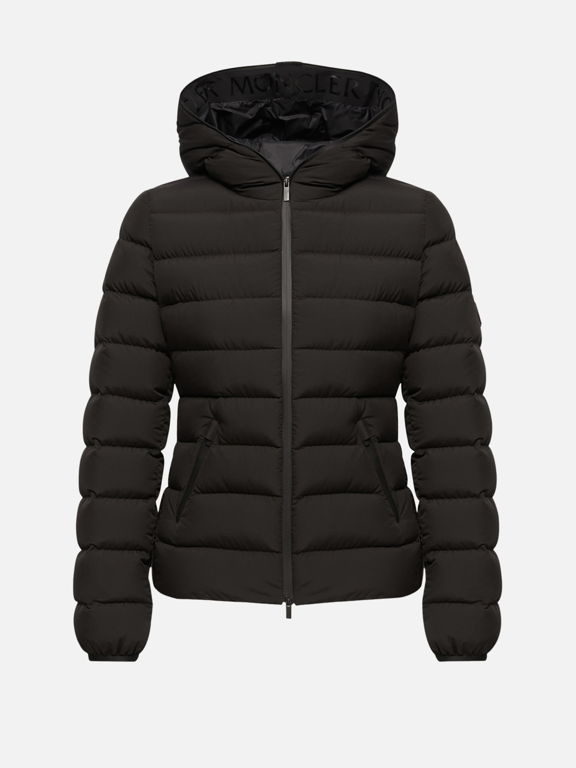 Moncler – Daunenjacke Herbe mit Kapuze für Damen Schwarz - Black