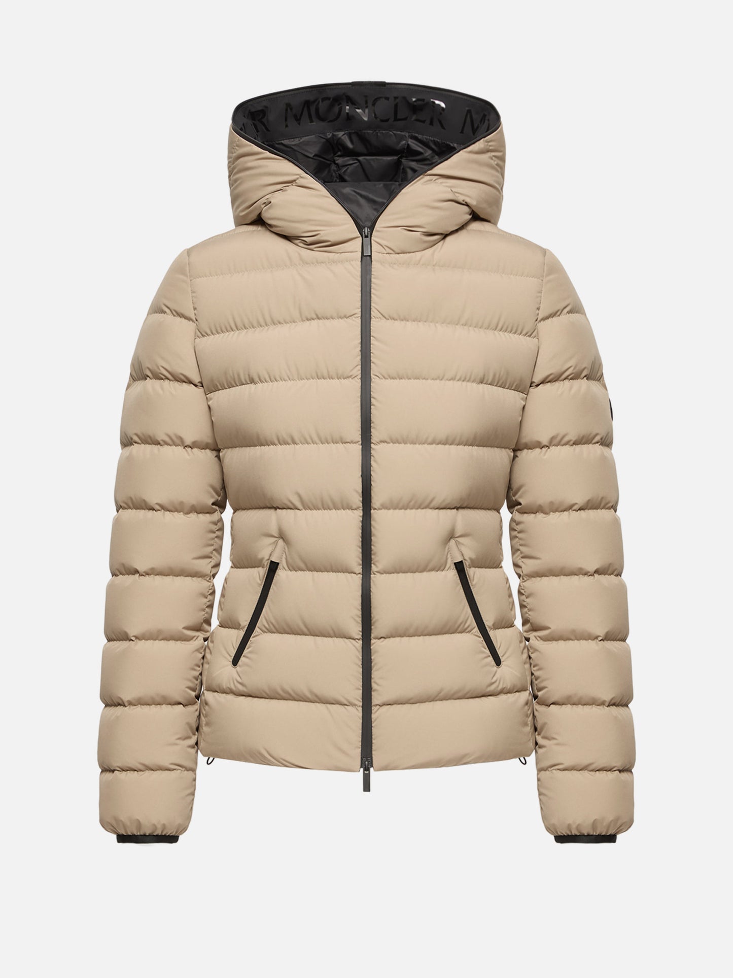 Moncler – Daunenjacke Herbe mit Kapuze für Damen Beige