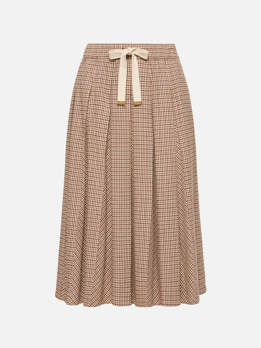 MONCLER - Karierter Midirock aus Viskose-Mix für Damen