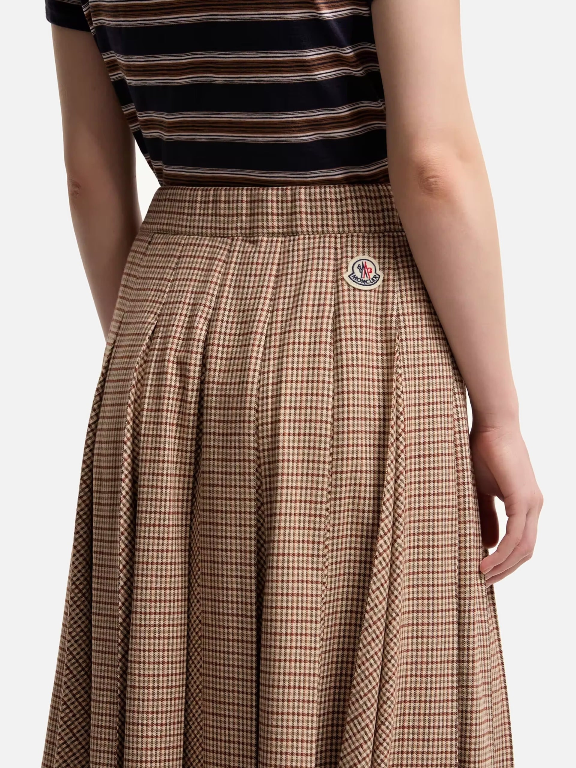 MONCLER - Karierter Midirock aus Viskose-Mix für Damen