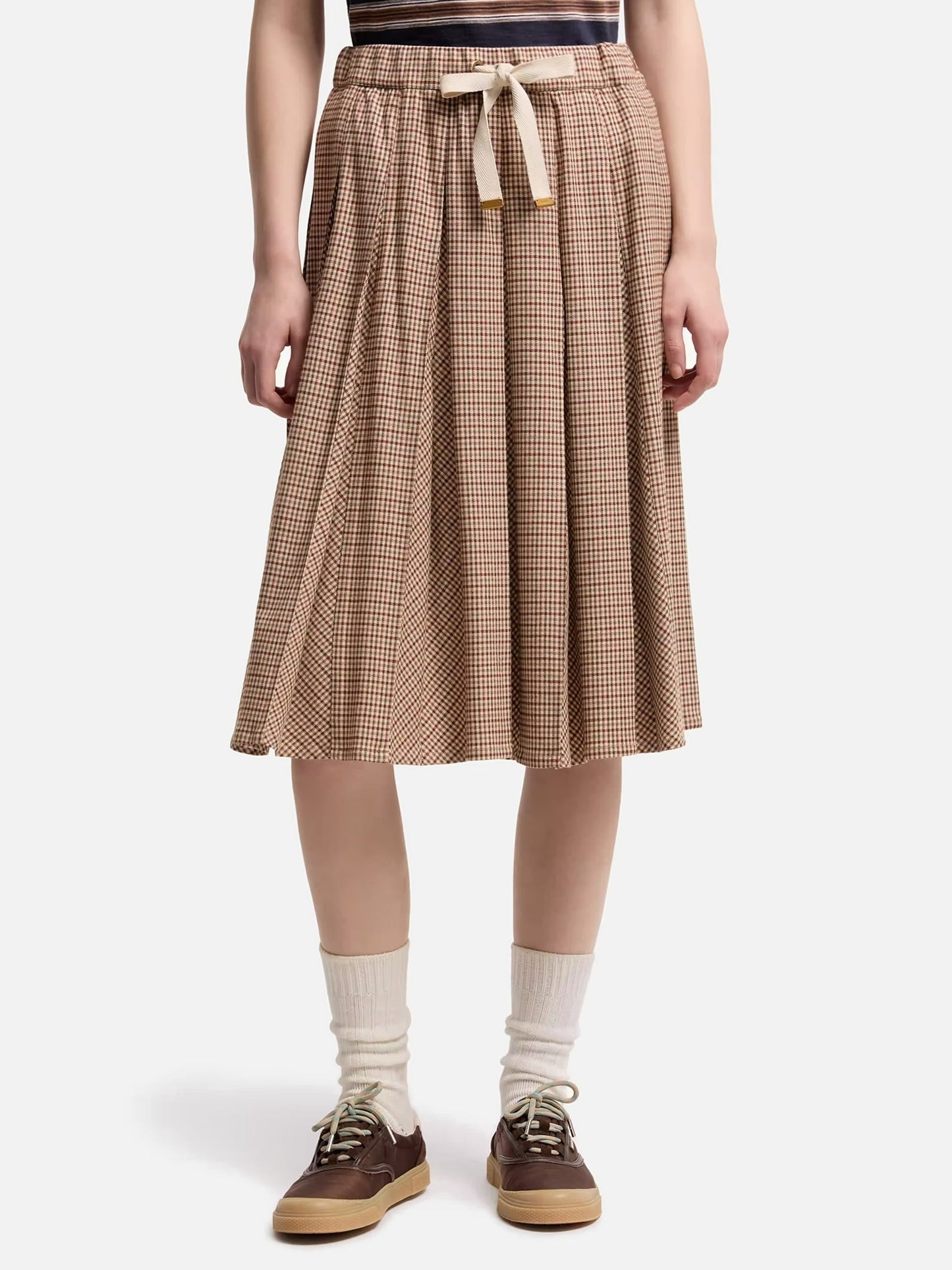 MONCLER - Karierter Midirock aus Viskose-Mix für Damen