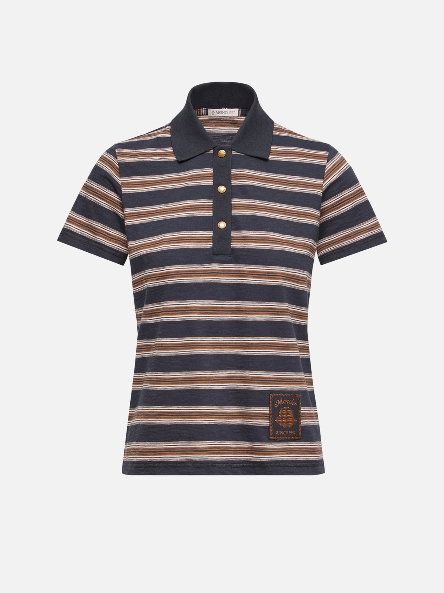 MONCLER - Gestreiftes Poloshirt aus Baumwolle für Damen