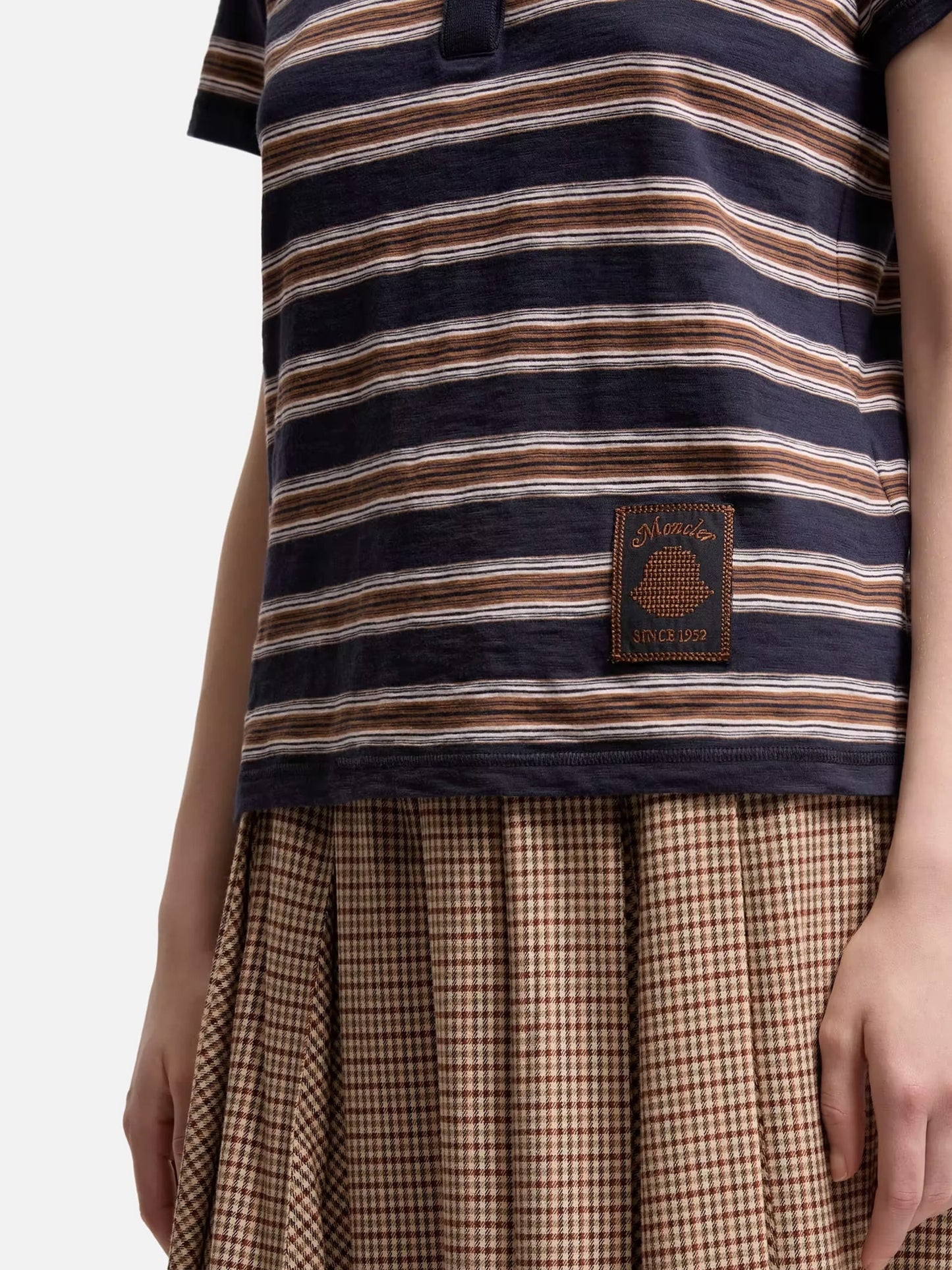 MONCLER - Gestreiftes Poloshirt aus Baumwolle für Damen