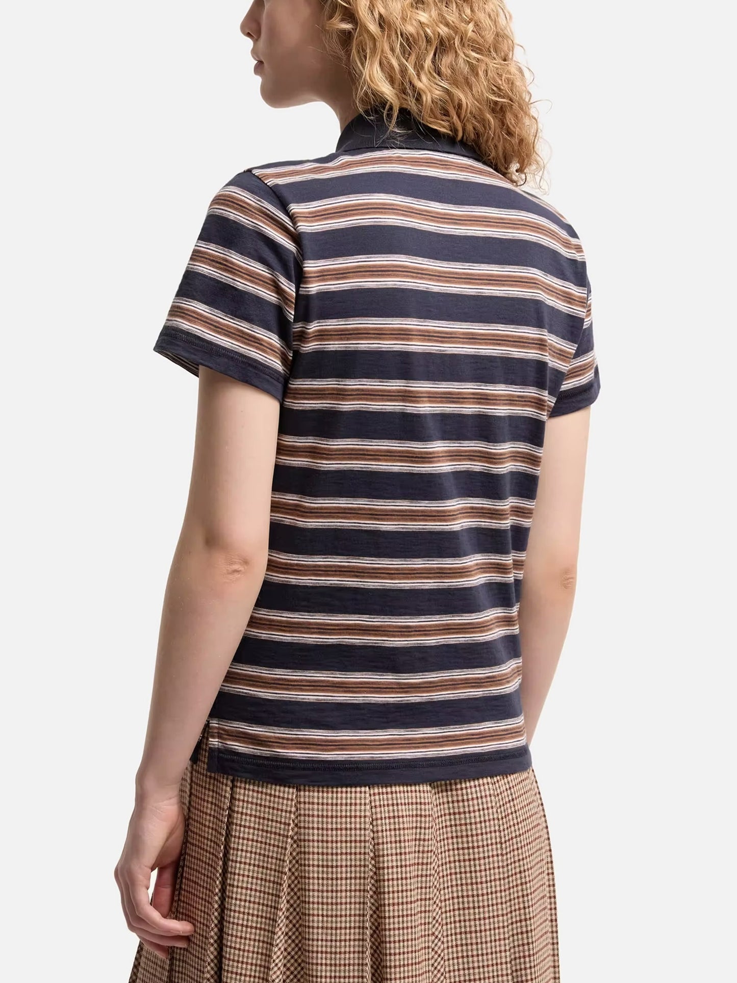MONCLER - Gestreiftes Poloshirt aus Baumwolle für Damen