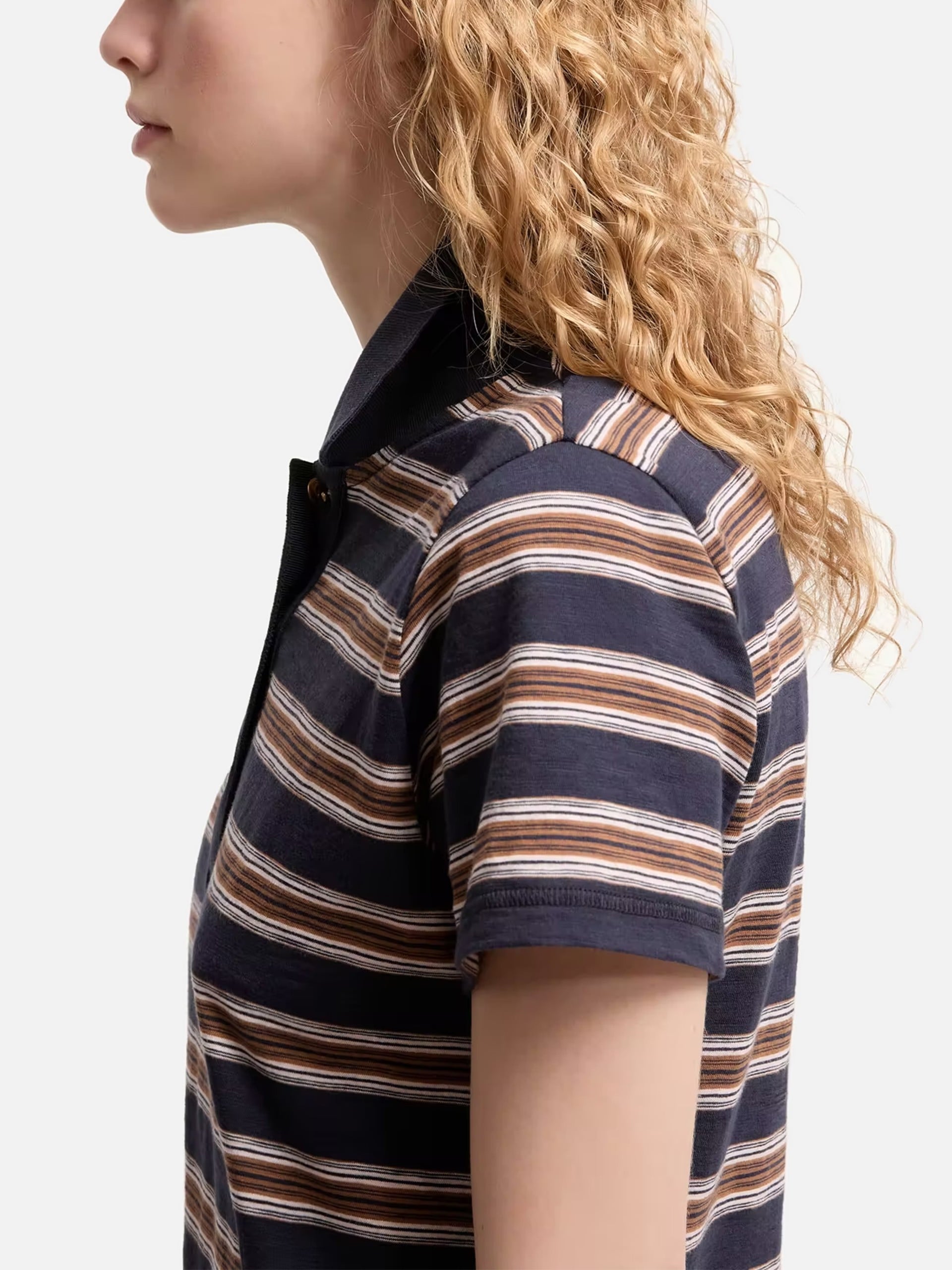 MONCLER - Gestreiftes Poloshirt aus Baumwolle für Damen
