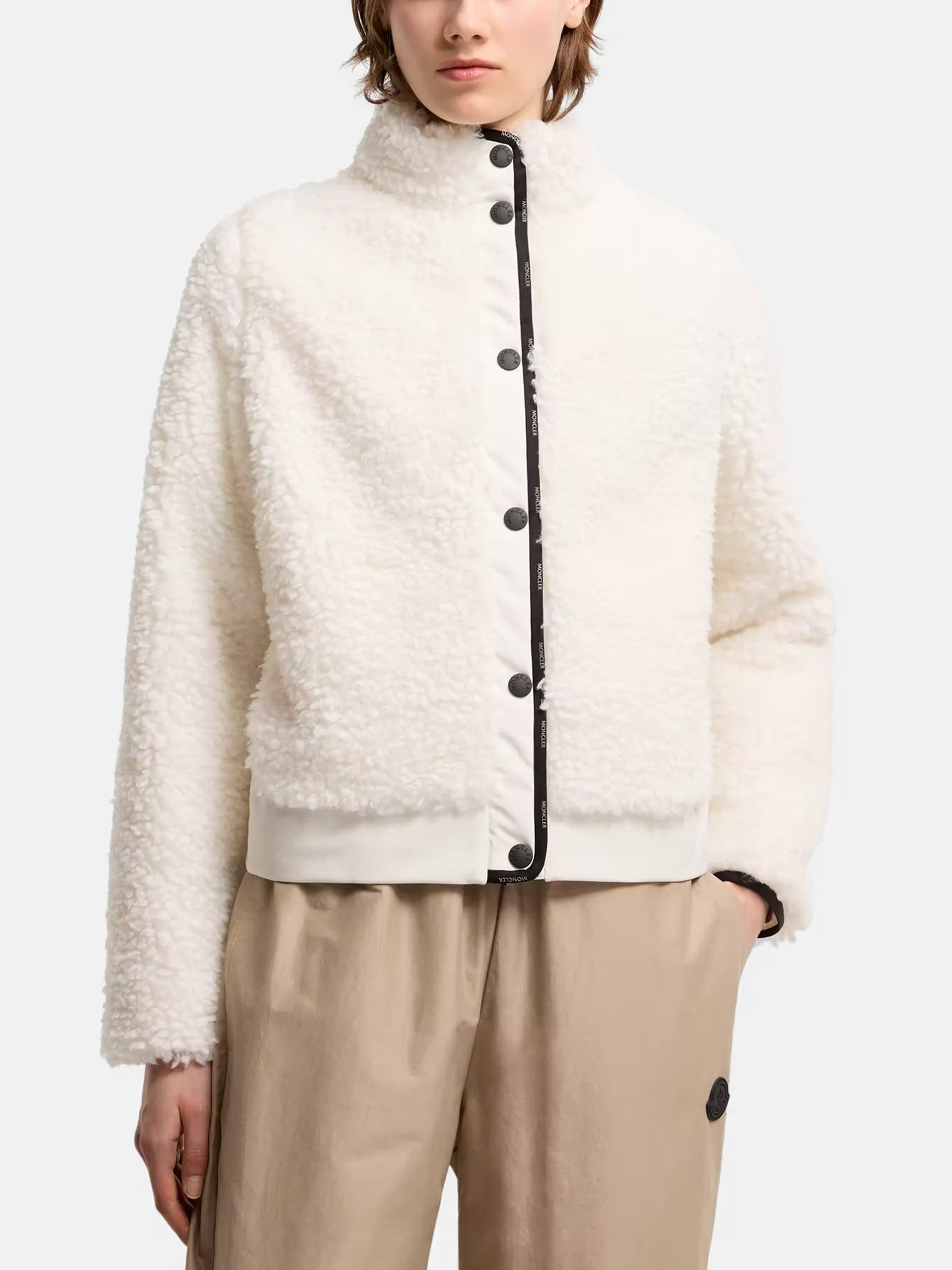 MONCLER - Cardigan aus Teddy-Fleece für Damen