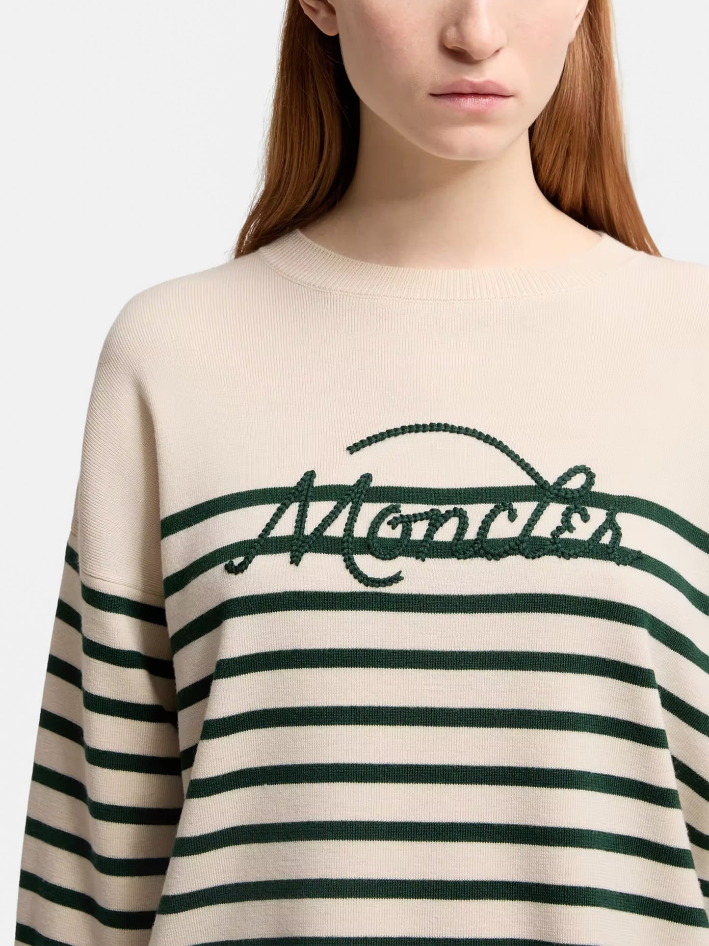 MONCLER - Gestreifter Pullover aus Merinowolle für Damen
