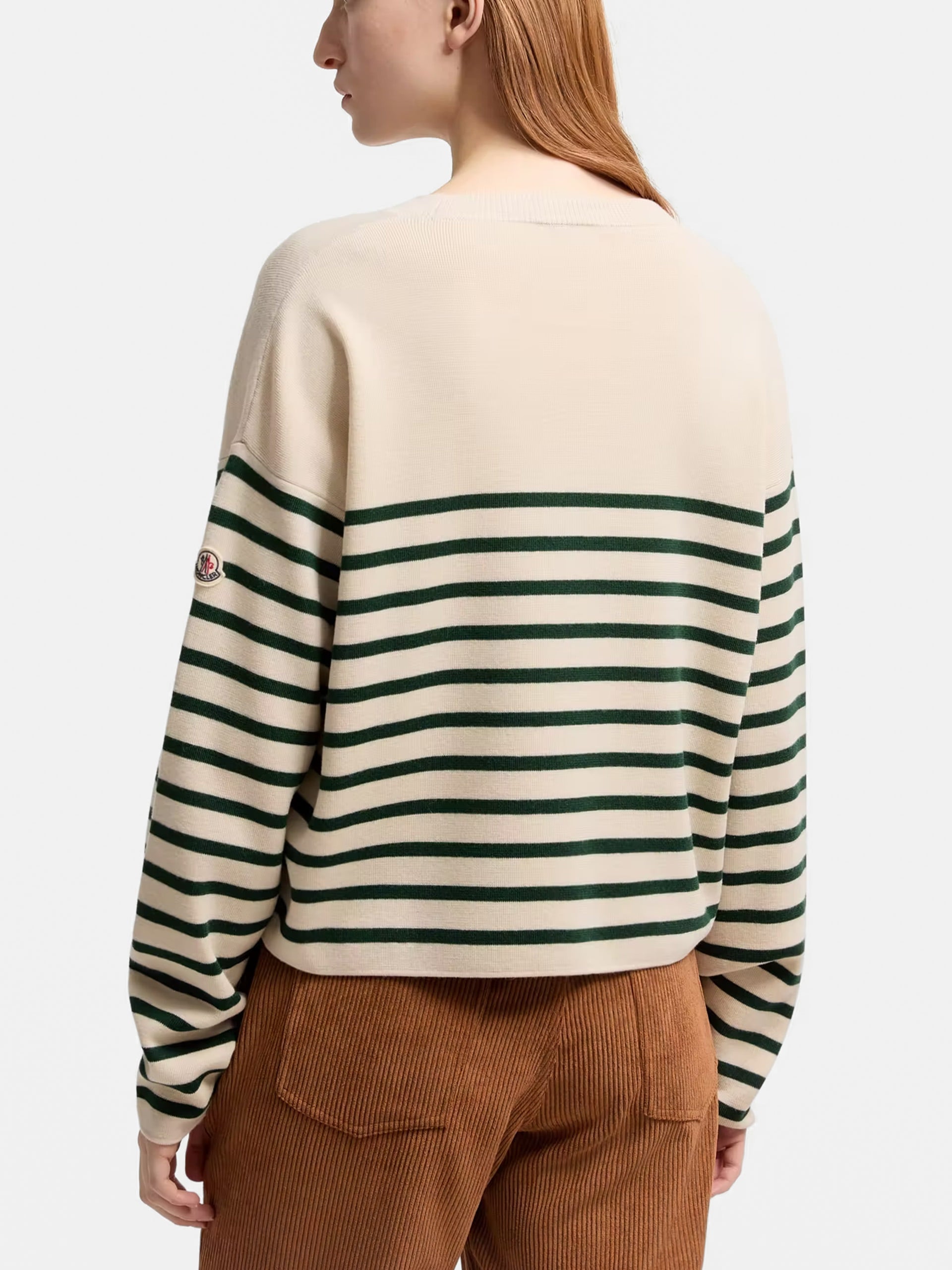 MONCLER - Gestreifter Pullover aus Merinowolle für Damen